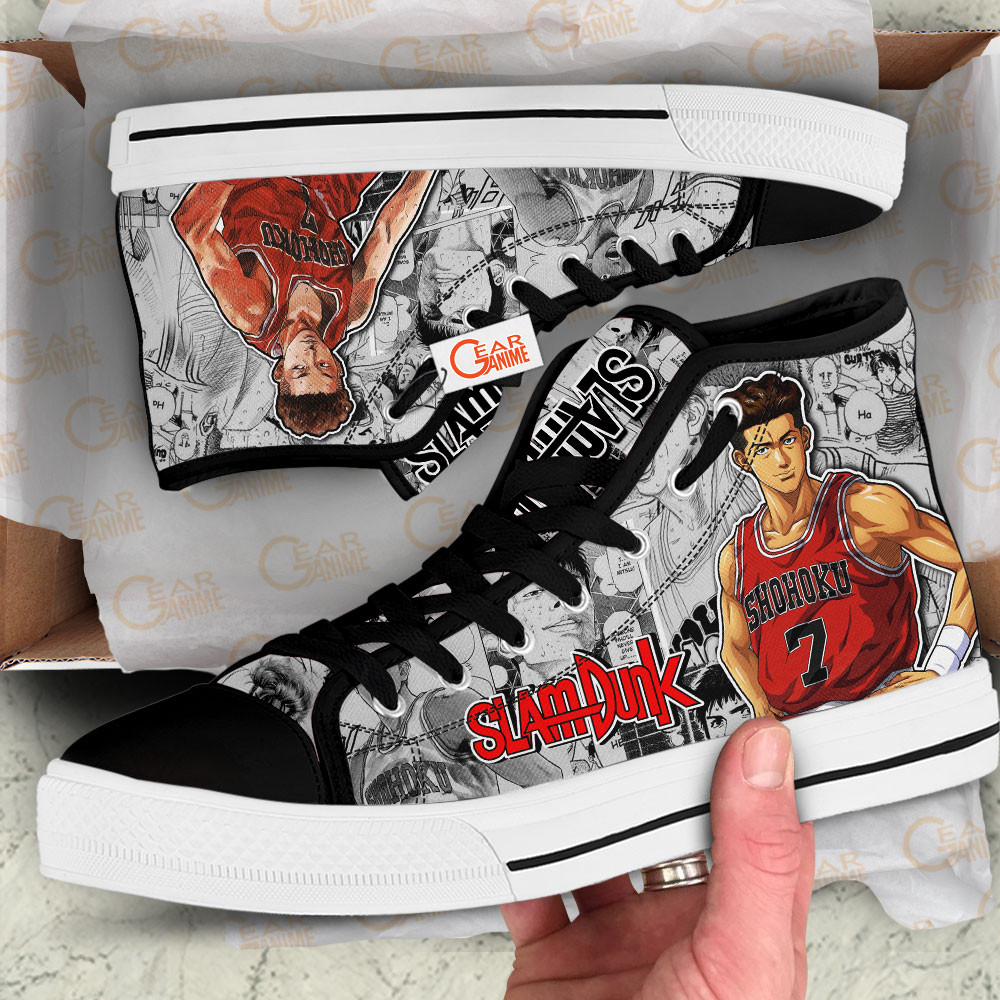 Slam Dunk Miyagi Ryota Manga Anime Custom High Top Shoes