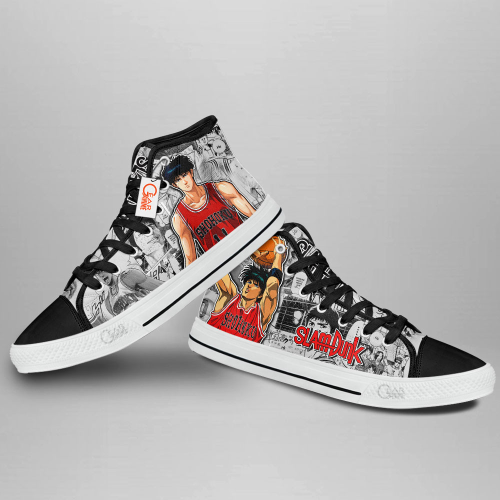 Slam Dunk Rukawa Kaede Manga Anime Custom High Top Shoes
