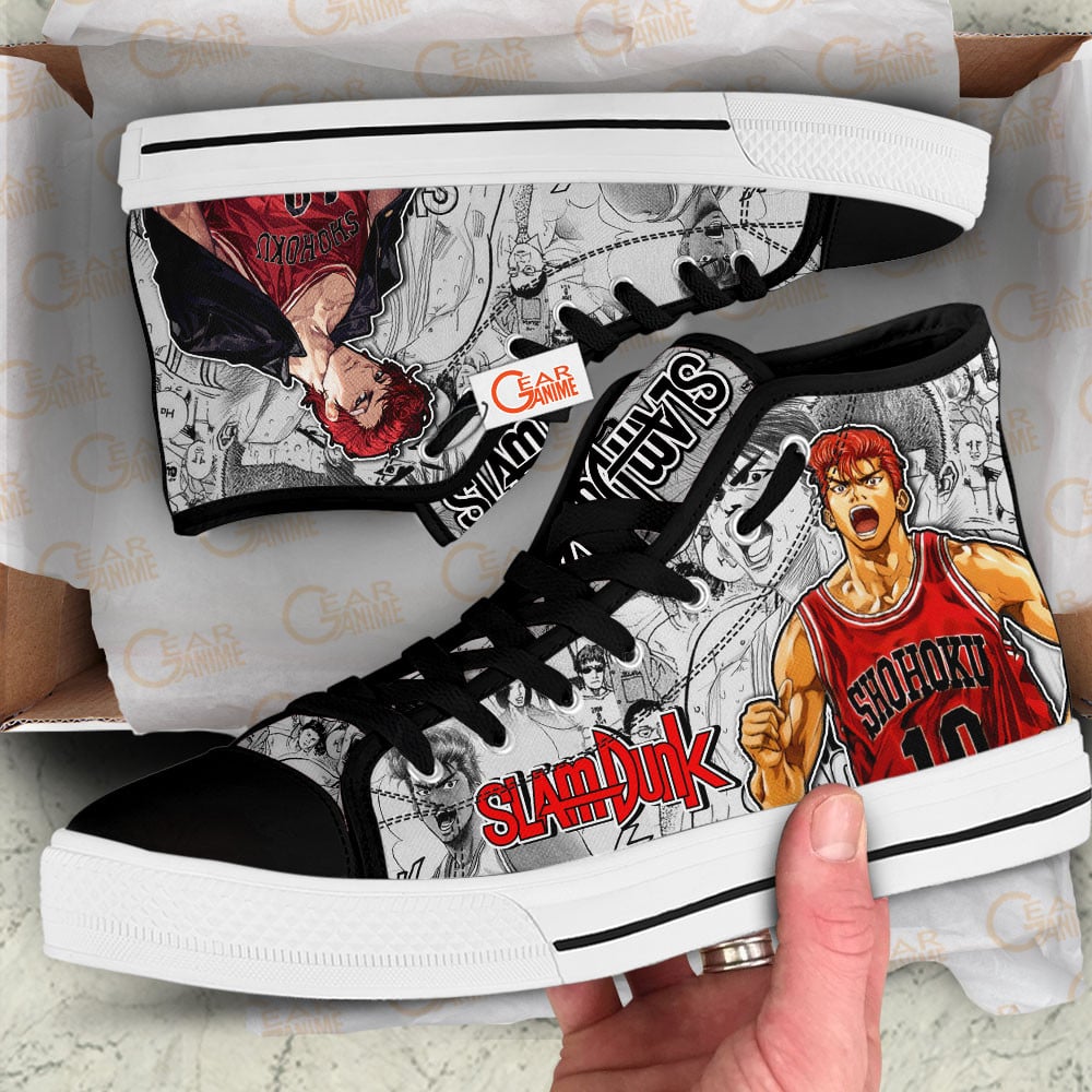 Slam Dunk Sakuragi Hanamichi Manga Anime Custom High Top Shoes