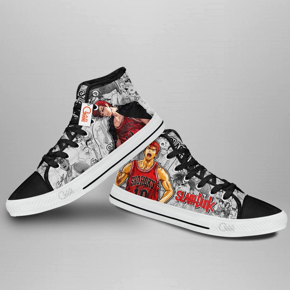 Slam Dunk Sakuragi Hanamichi Manga Anime Custom High Top Shoes