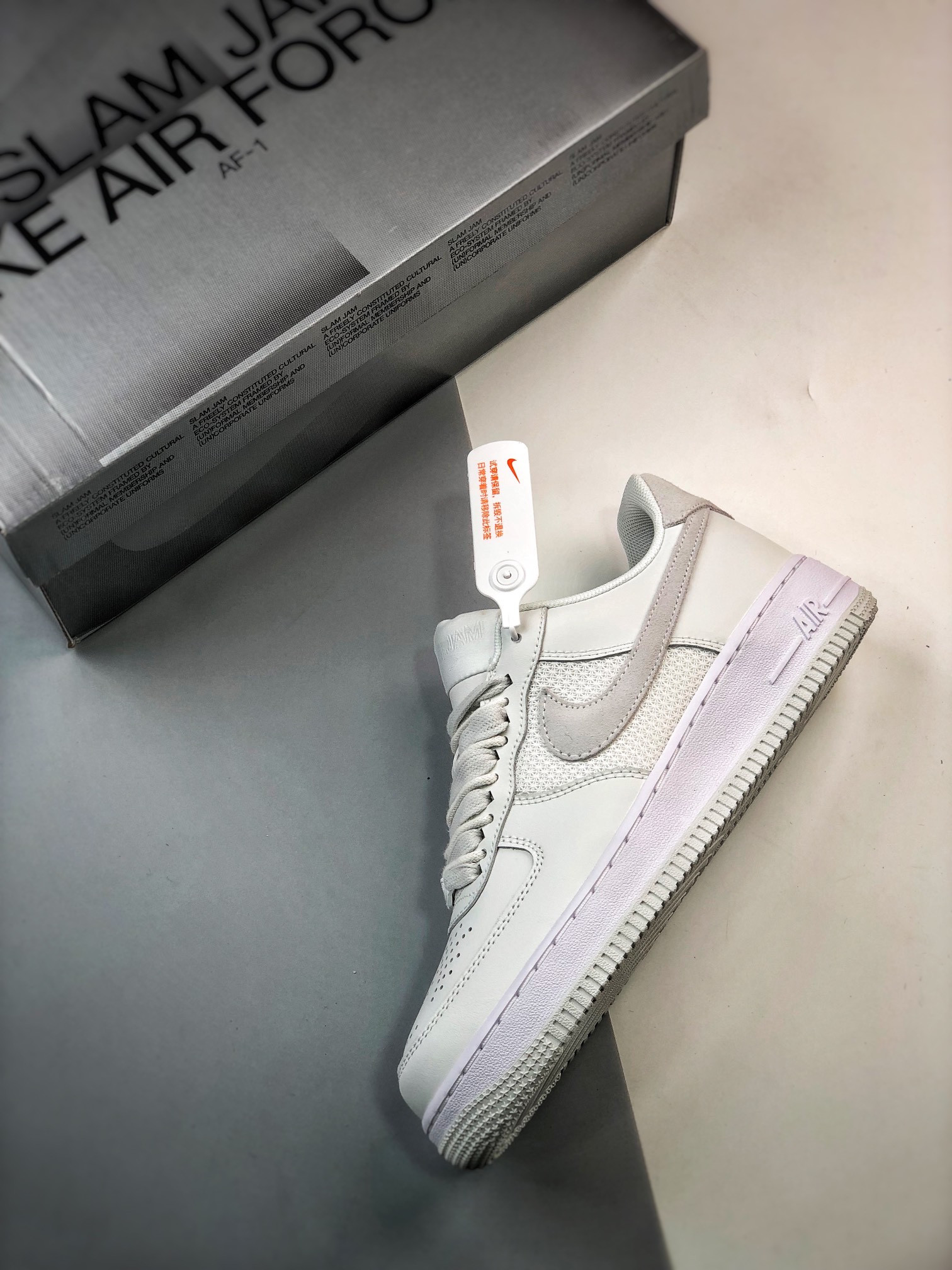 Slam Jam x Nike Air Force 1 Low “Triple White” For Sale