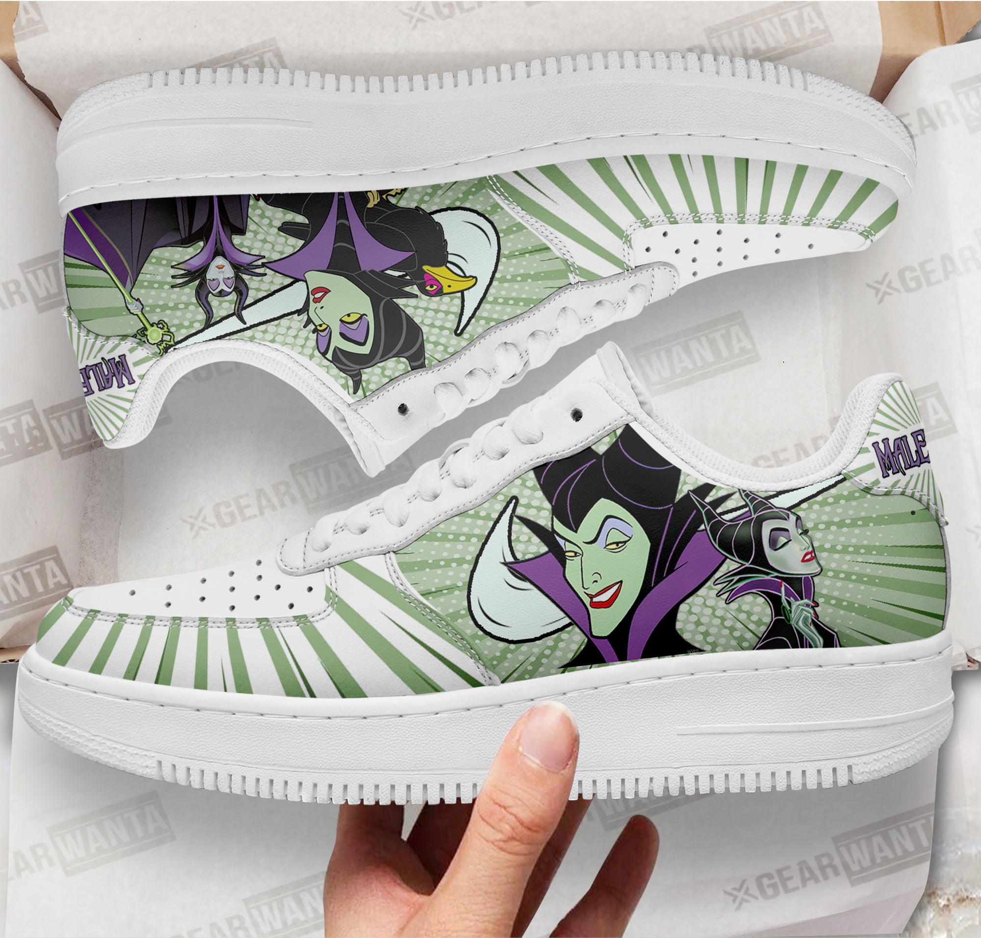 Sleeping Beauty Maleficent Air Sneakers Custom