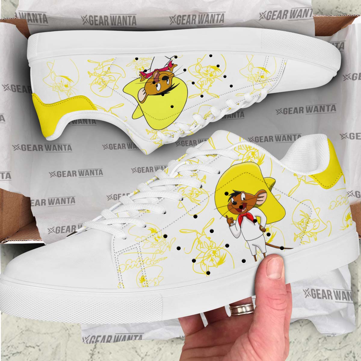 Sleepy Gonzales Skate Shoes Custom Looney Tunes Shoes