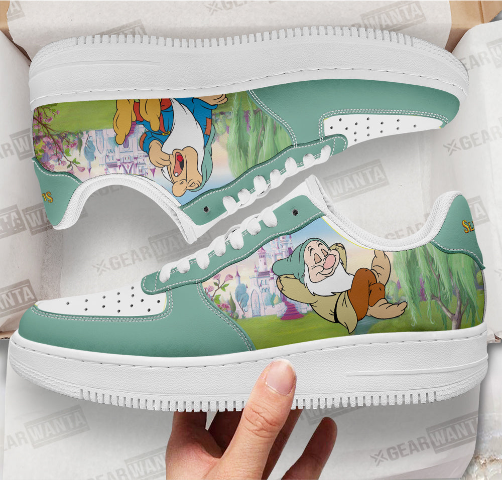 Sleepy Snow White and 7 Dwarfs Custom Air Sneakers