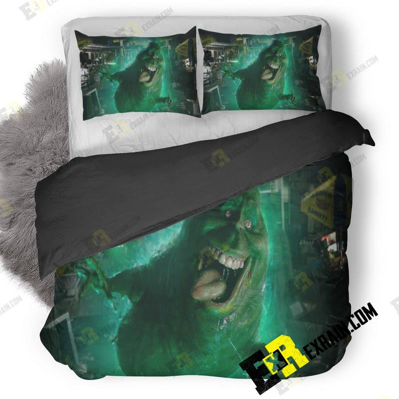 Slimer In Ghostbusters 5K 3D Customized Duvet Cover Bedding Set