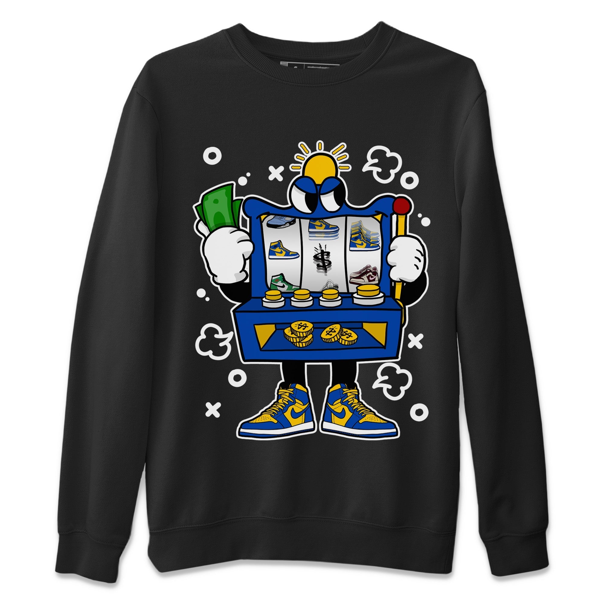 Slot Machine Unisex Sweater – Air Jordan 1 Game Royal Varsity Maize, Sneakers Matching Sweater