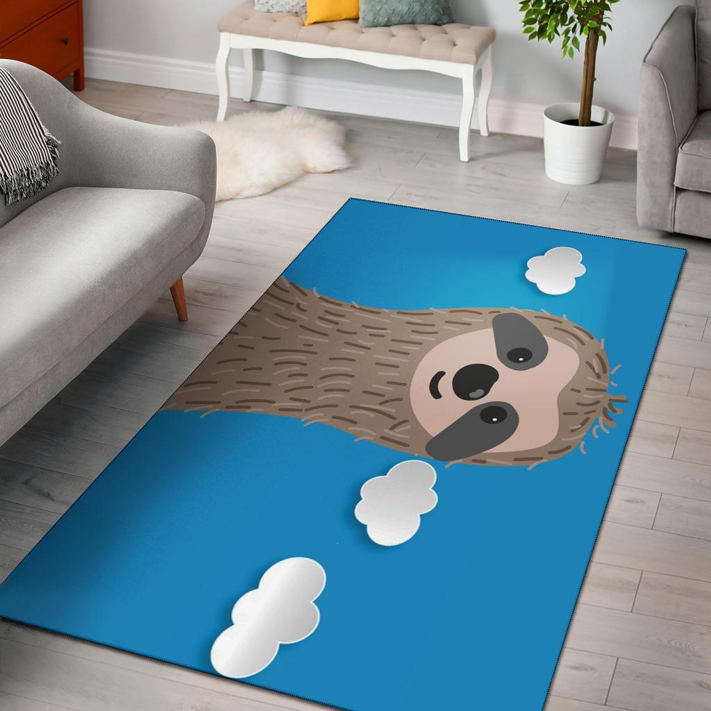 Sloth Blue Sky Area Rectangle Rug
