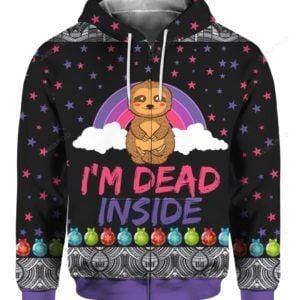 Sloth I?m Dead Inside Christmas ter All Over Print