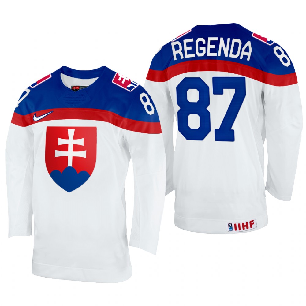 Slovakia Pavol Regenda 2022 IIHF World Championship White #87 Jersey Home