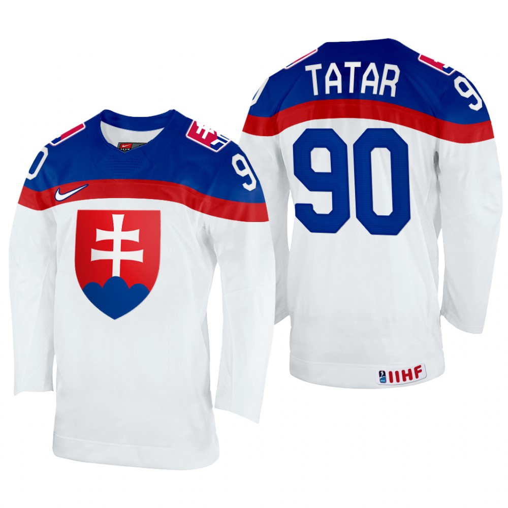 Slovakia Tomas Tatar 2022 IIHF World Championship White #90 Jersey Home