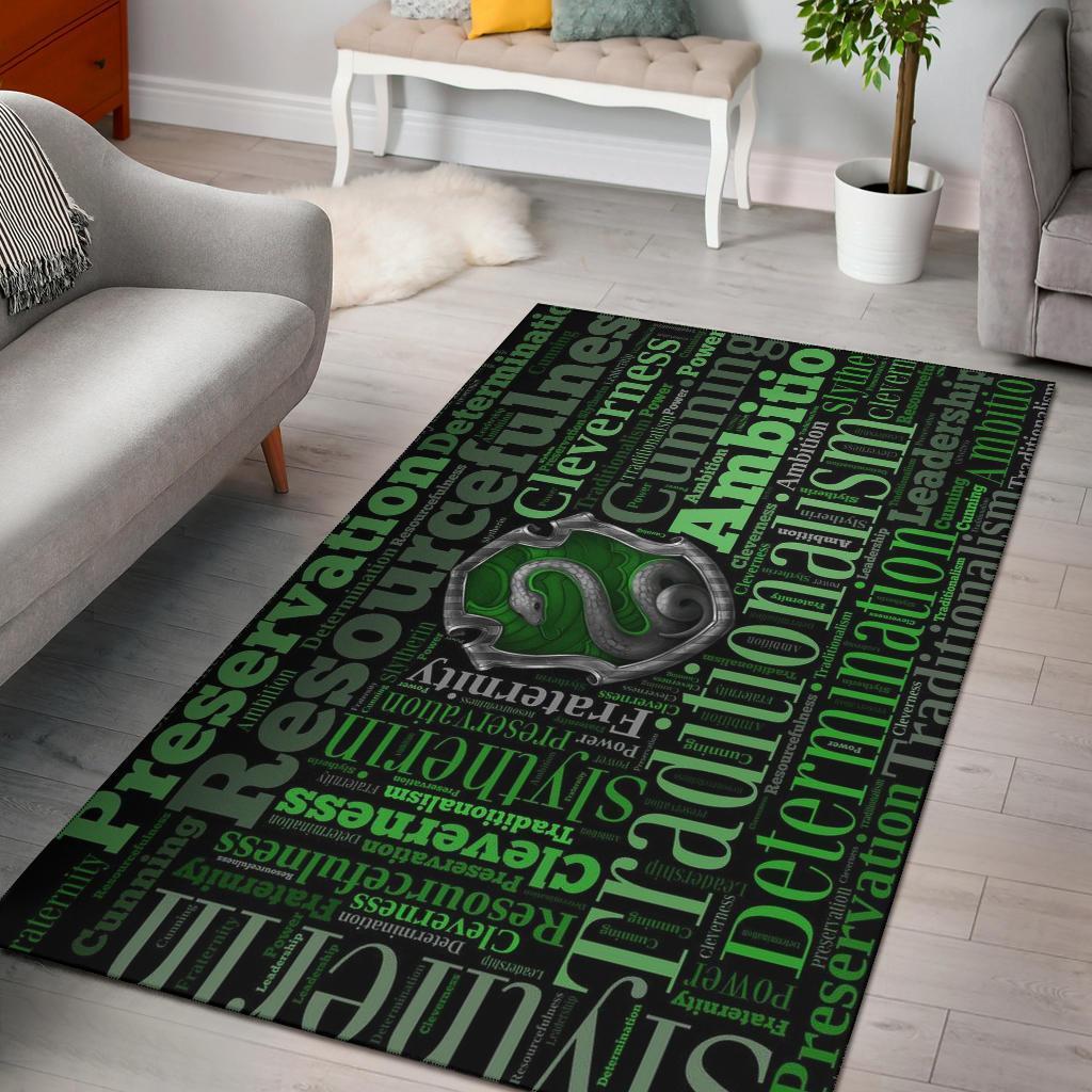 Slytherin Harry Potter Area Rectangle Rug