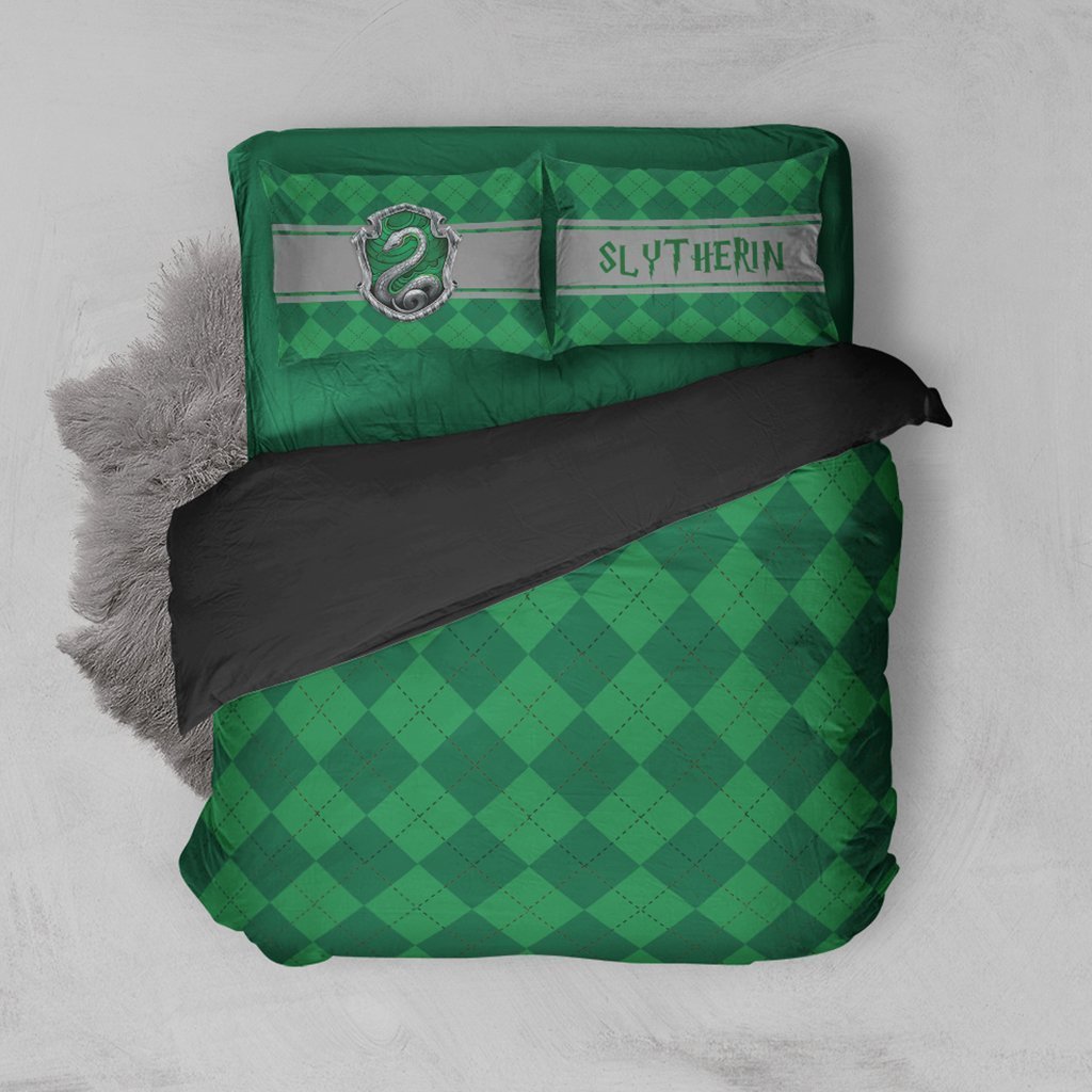 Slytherin Logo Harry Potter 3D Customized Duvet Cover Bedding Set
