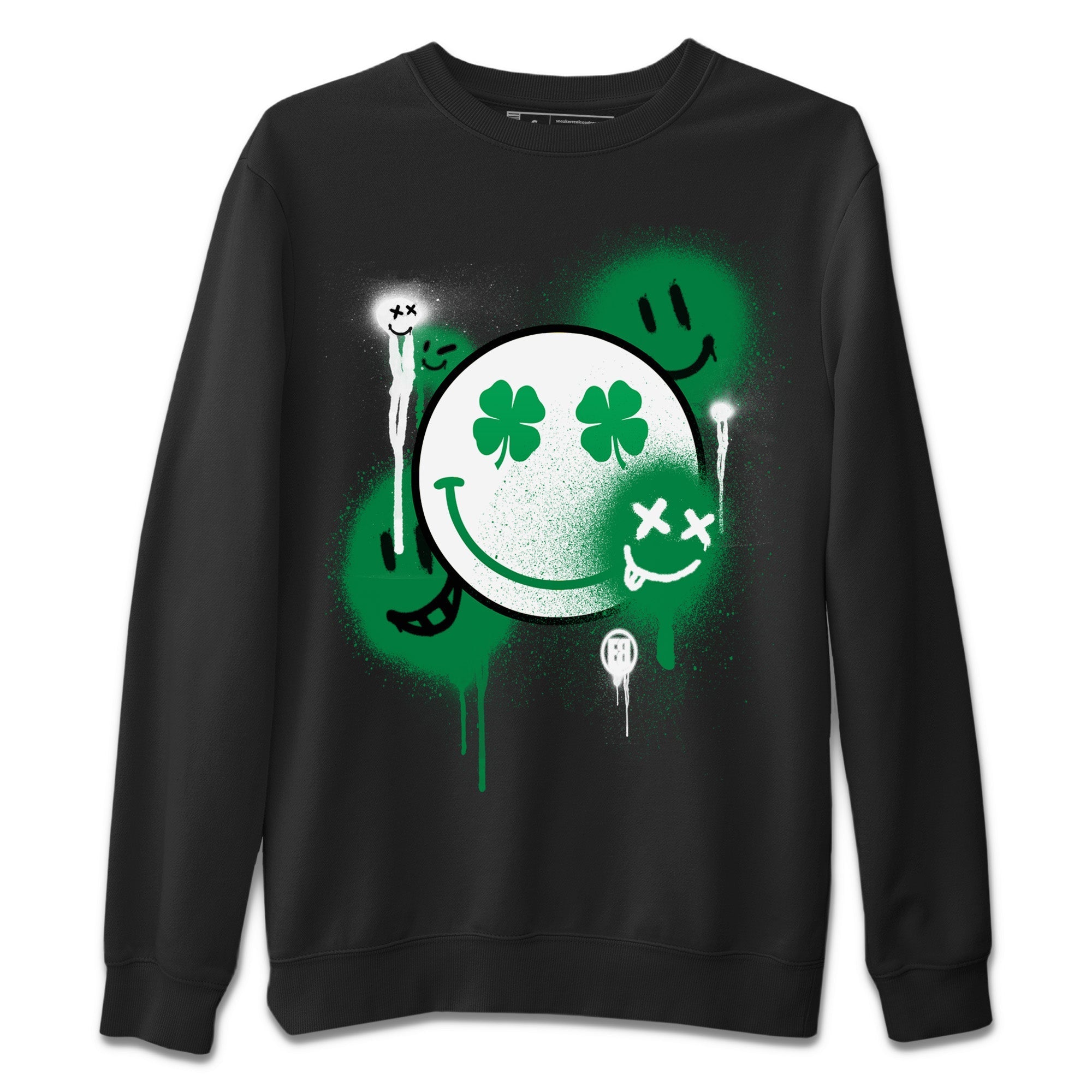 Smile Painting Unisex Sweater – Air Jordan 1 Lucky Green, Sneakers Matching Sweater