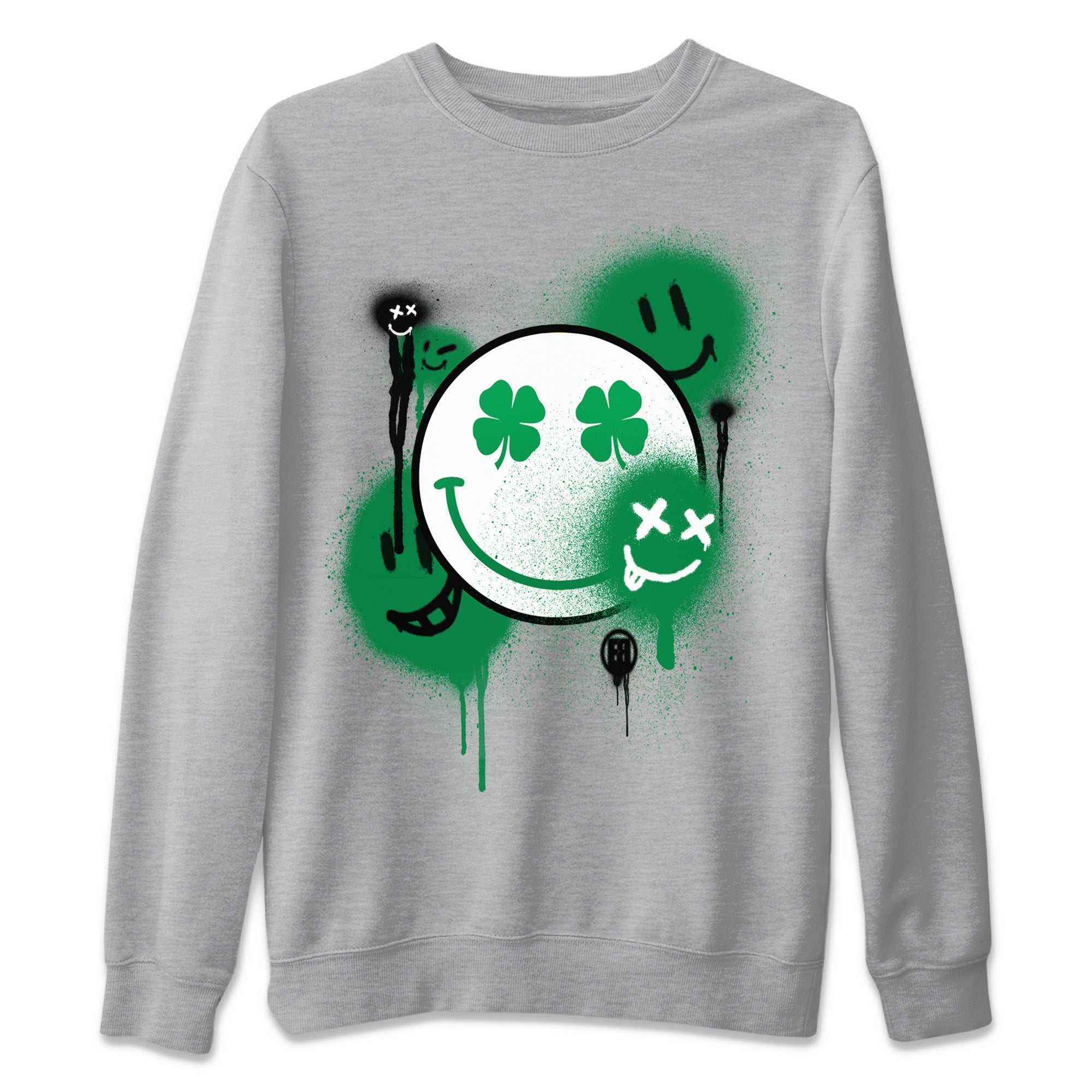 Smile Painting Unisex Sweater – Air Jordan 1 Lucky Green, Sneakers Matching Sweater