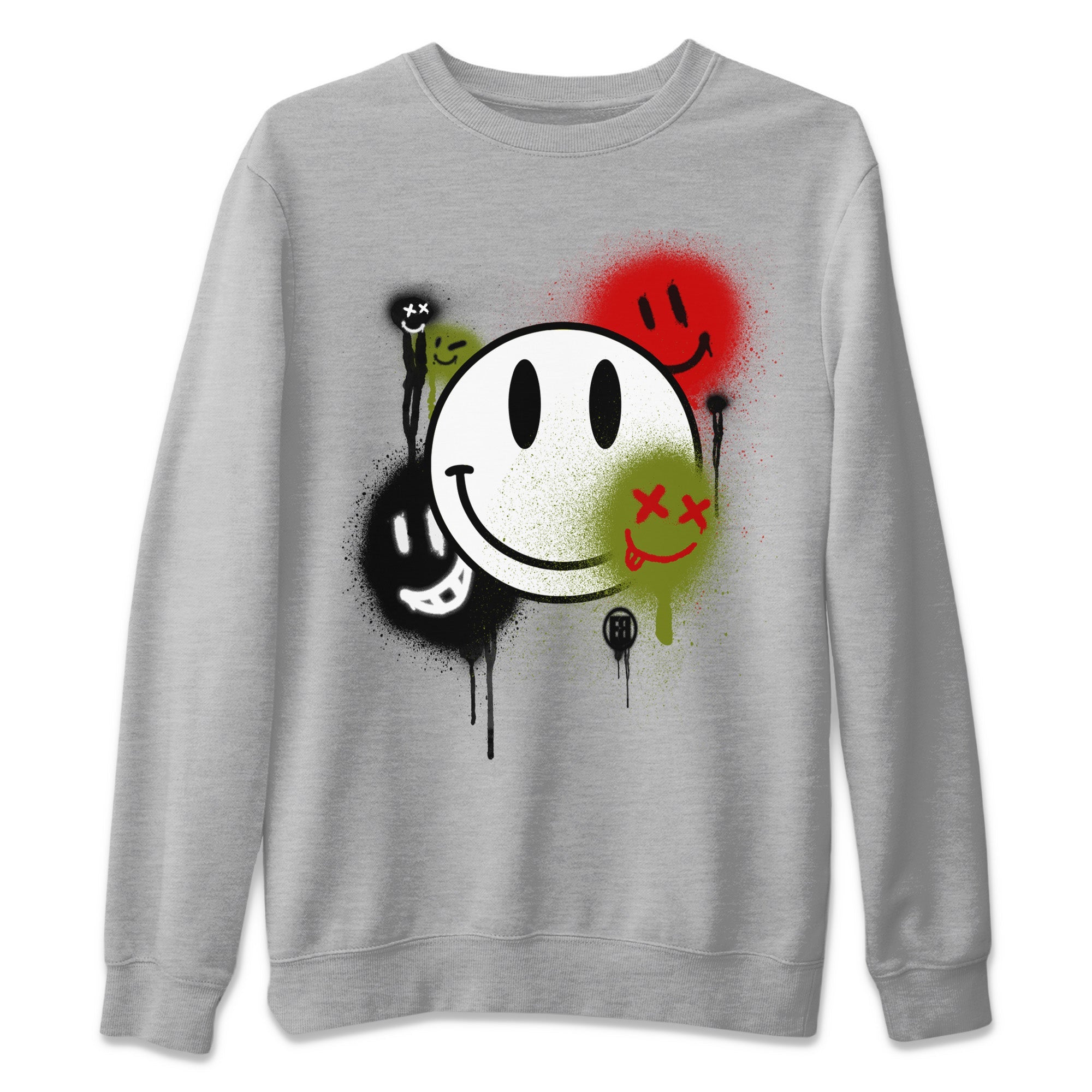 Smile Painting Unisex Sweater – Air Jordan 1 Travis Scott Olive, Sneakers Matching Sweater