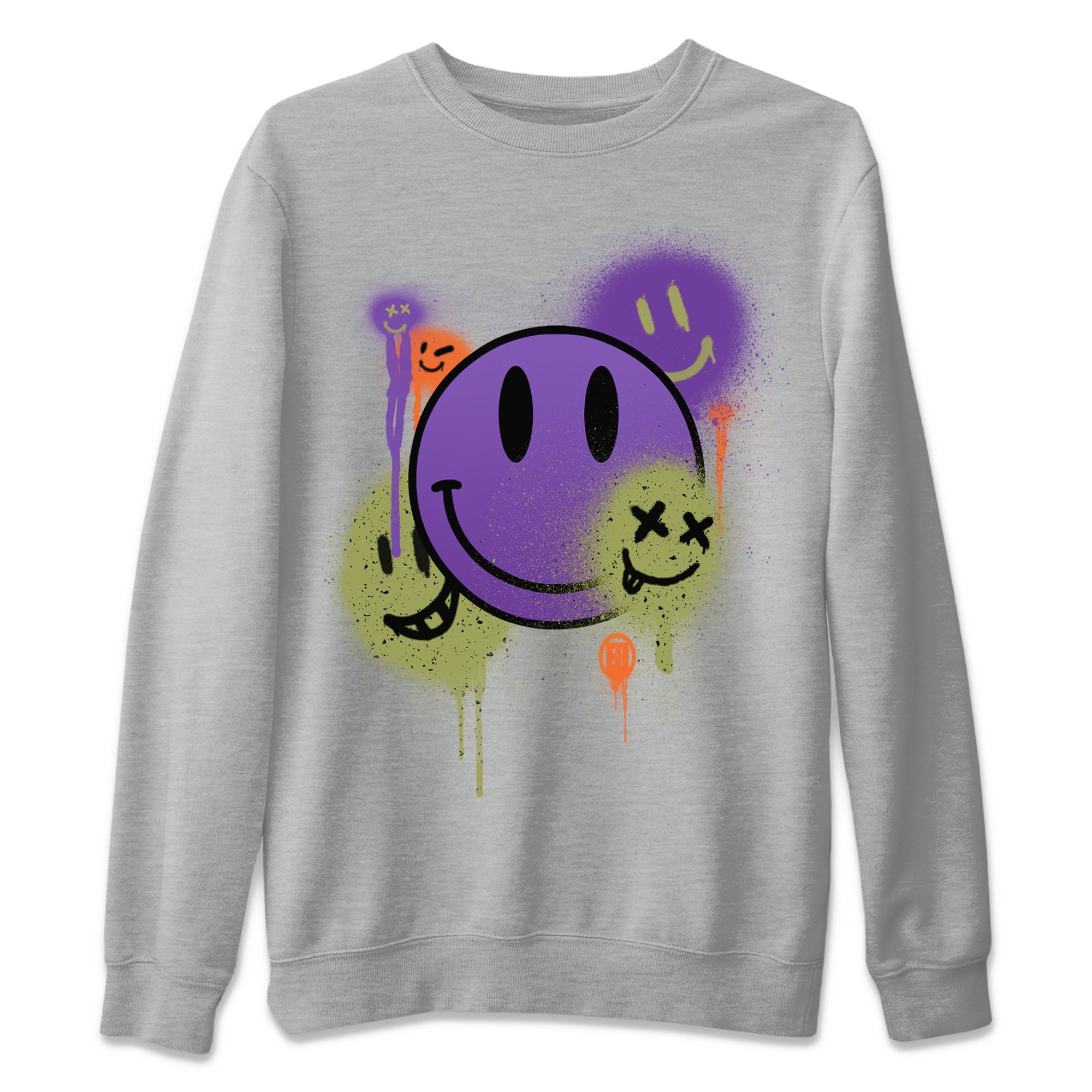 Smile Painting Unisex Sweater – Air Jordan 4 Canyon Purple, Sneakers Matching Sweater