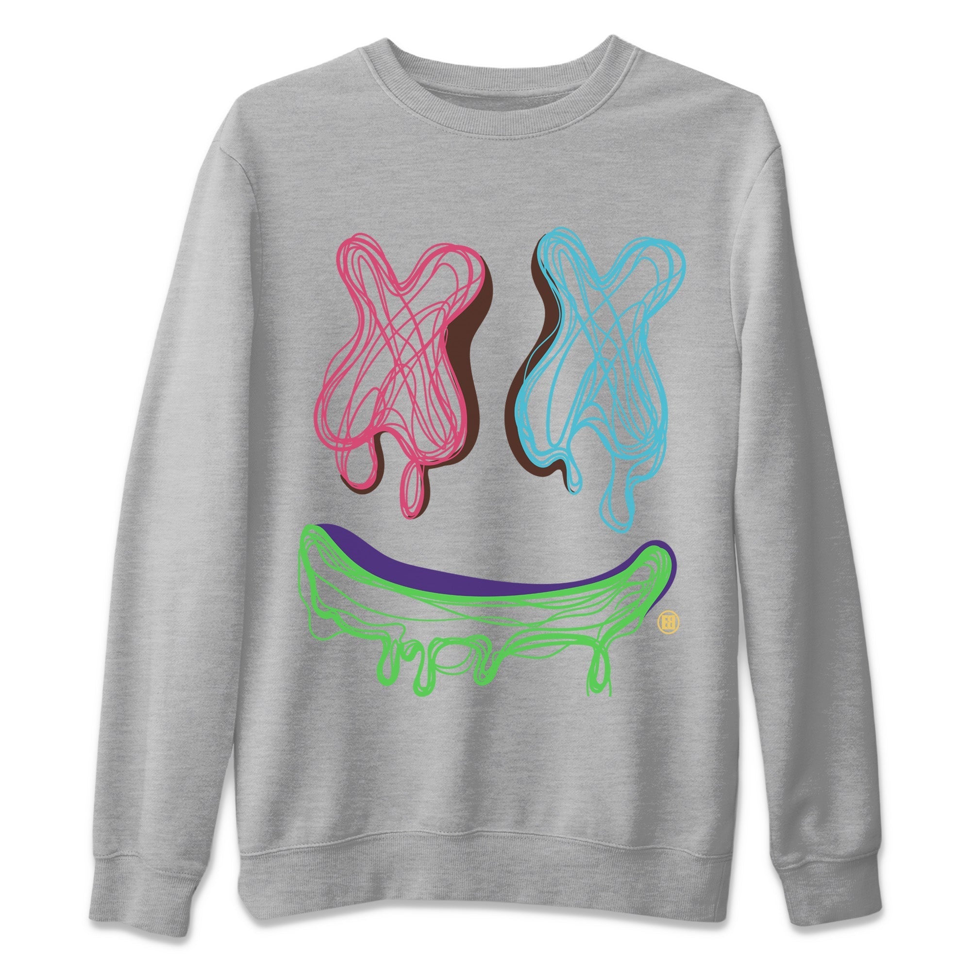 Smiley Doodle Unisex Sweater – Air Force 1 Undefeated Fauna Brown, Sneakers Matching Sweater