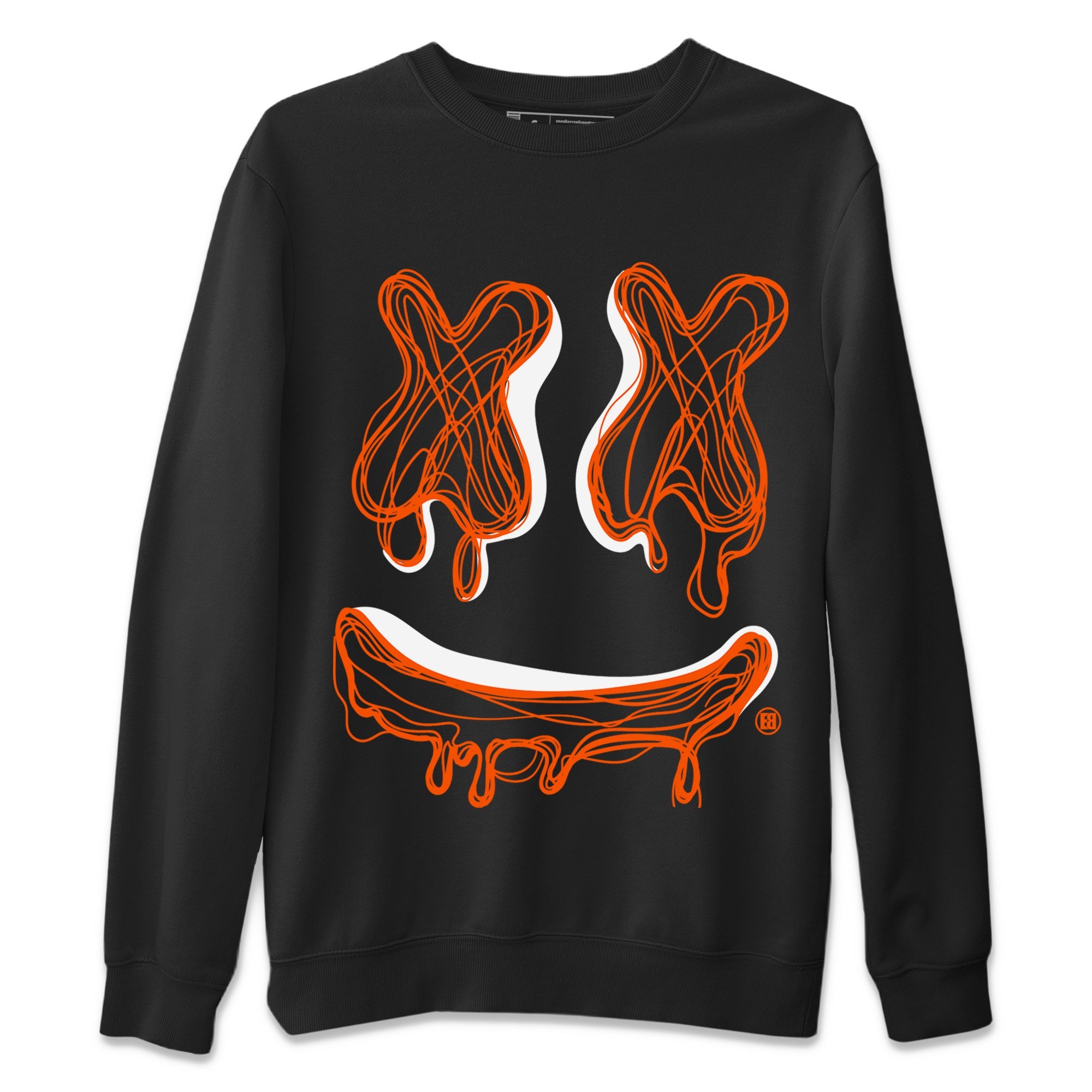 Smiley Doodle Unisex Sweater – Air Jordan 12 Brilliant Orange, Sneakers Matching Sweater