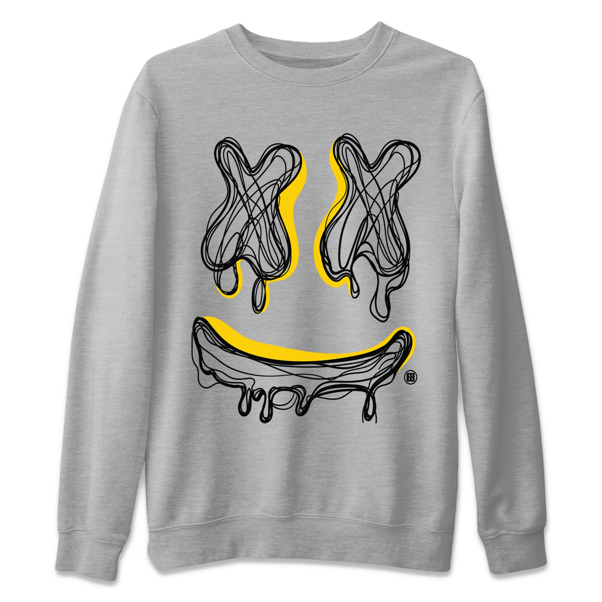 Smiley Doodle Unisex Sweater – Air Jordan 4 Thunder, Sneakers Matching Sweater