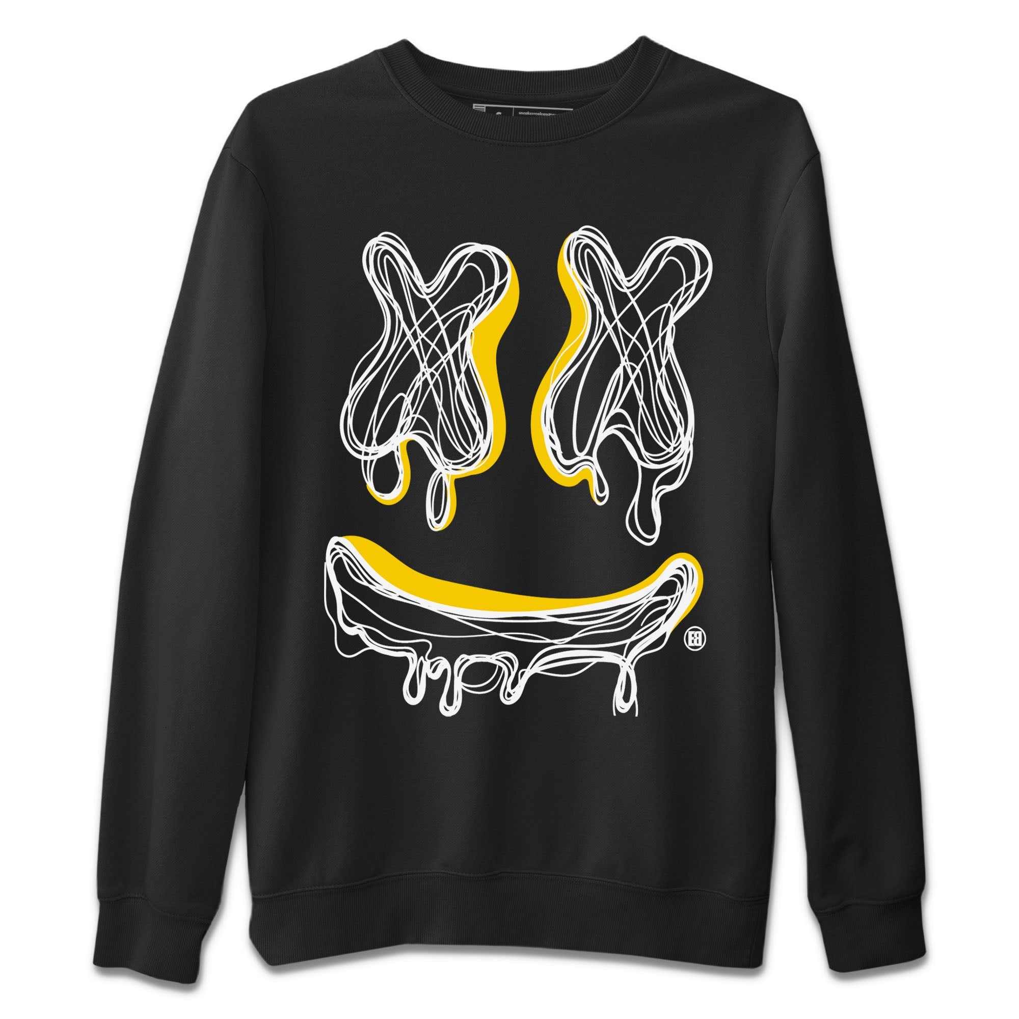 Smiley Doodle Unisex Sweater – Air Jordan 4 Thunder, Sneakers Matching Sweater