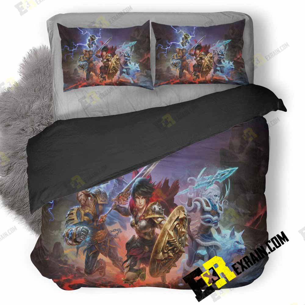 Smite Battleground Of The Gods 1Q 3D Customized Duvet Cover Bedding Set