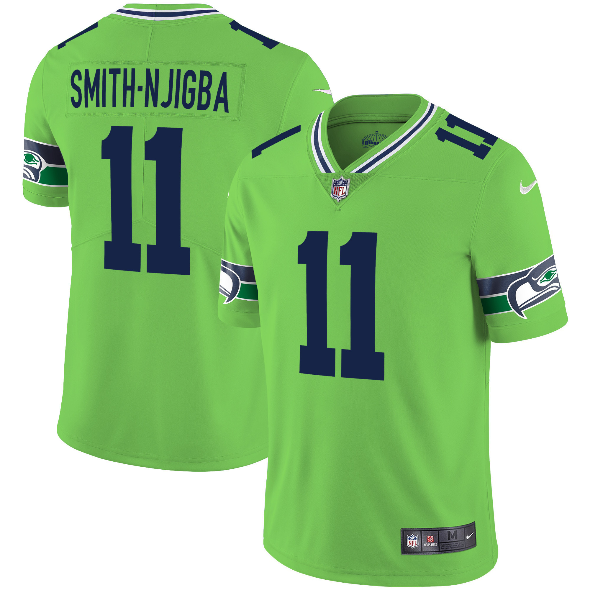Smith-Njigba Men's Seattle Seahawks Throwback & Gold Green Jersey - All Stitched 