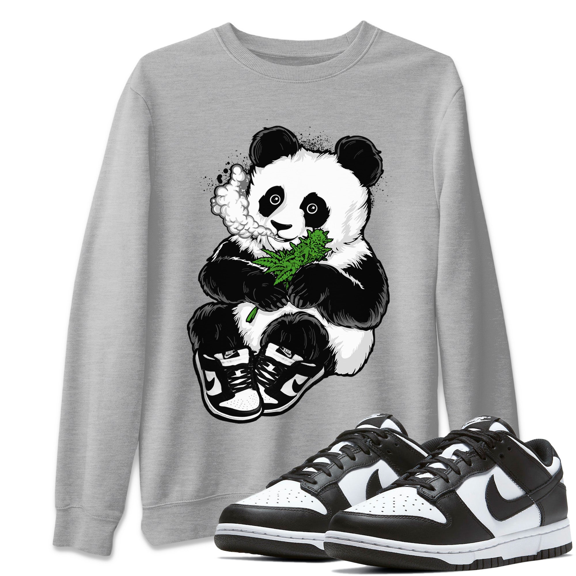 Smoking Panda Unisex Sweater – Dunk Panda, Sneakers Matching Sweater