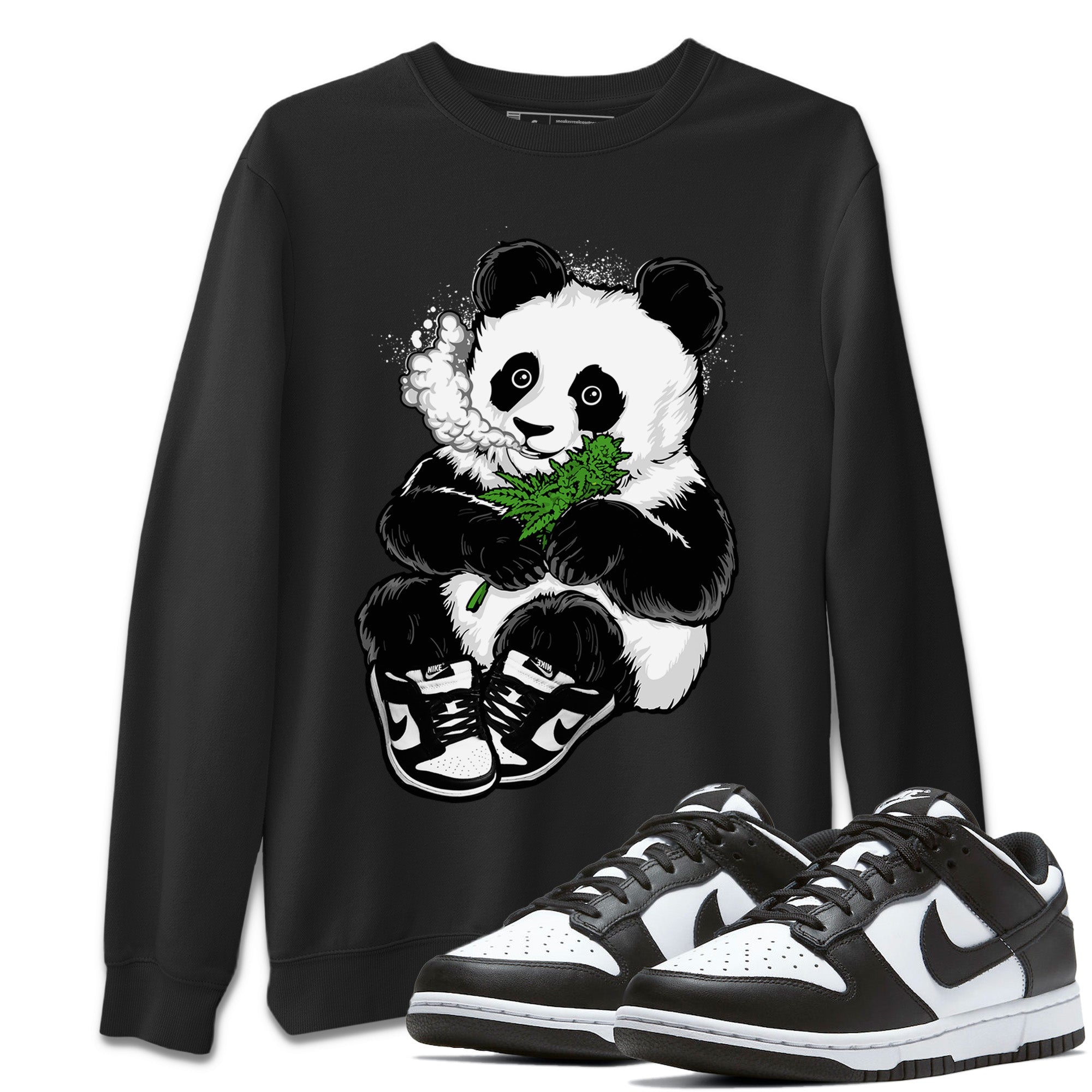 Smoking Panda Unisex Sweater – Dunk Panda, Sneakers Matching Sweater