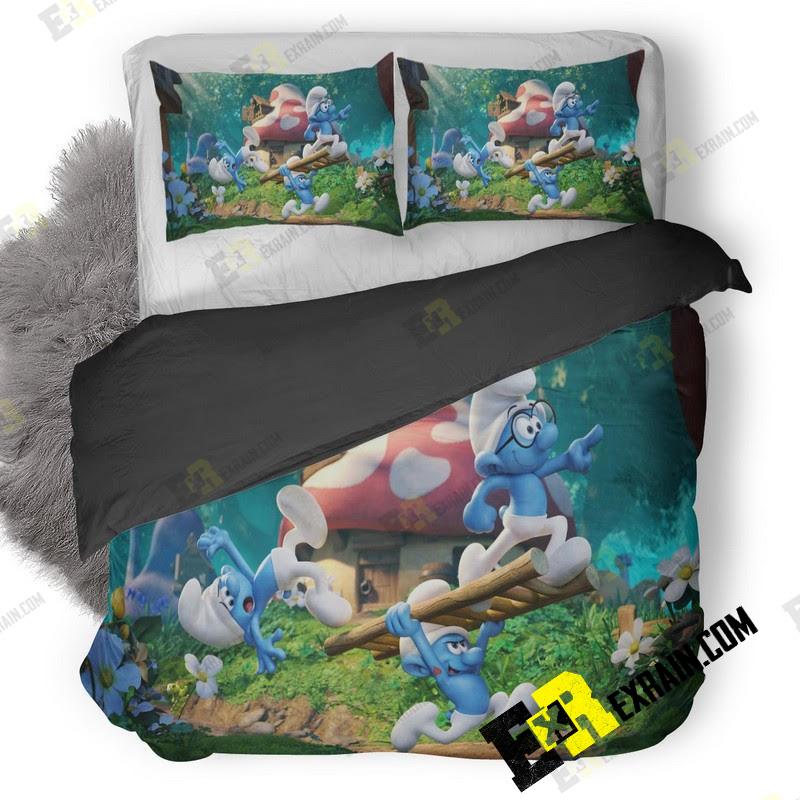 Smurfs The Lost Village Img 3D Customized Duvet Cover Bedding Set