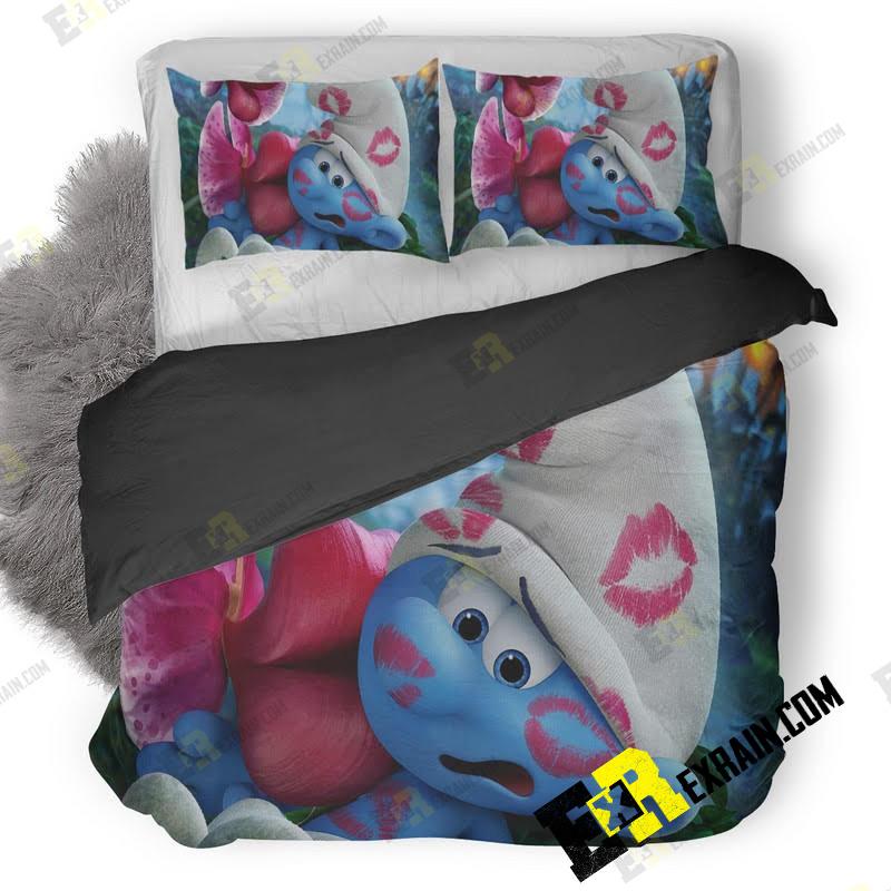 Smurfs The Lost Village Movie 3D Customized Duvet Cover Bedding Set