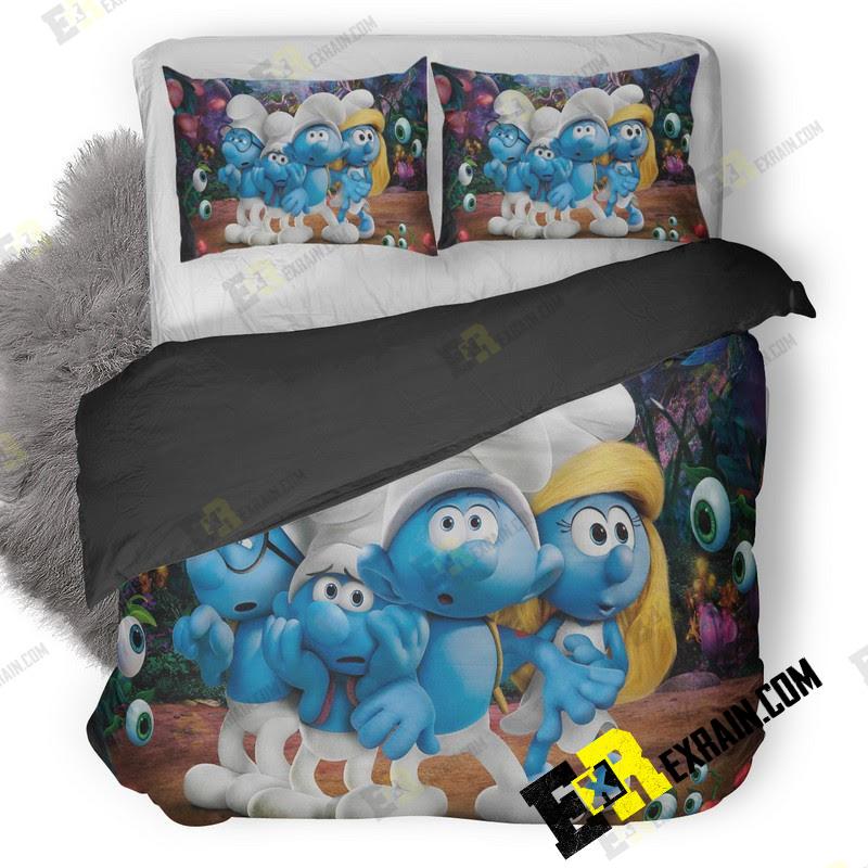Smurfs The Lost Village Movie Pic 3D Customized Duvet Cover Bedding Set