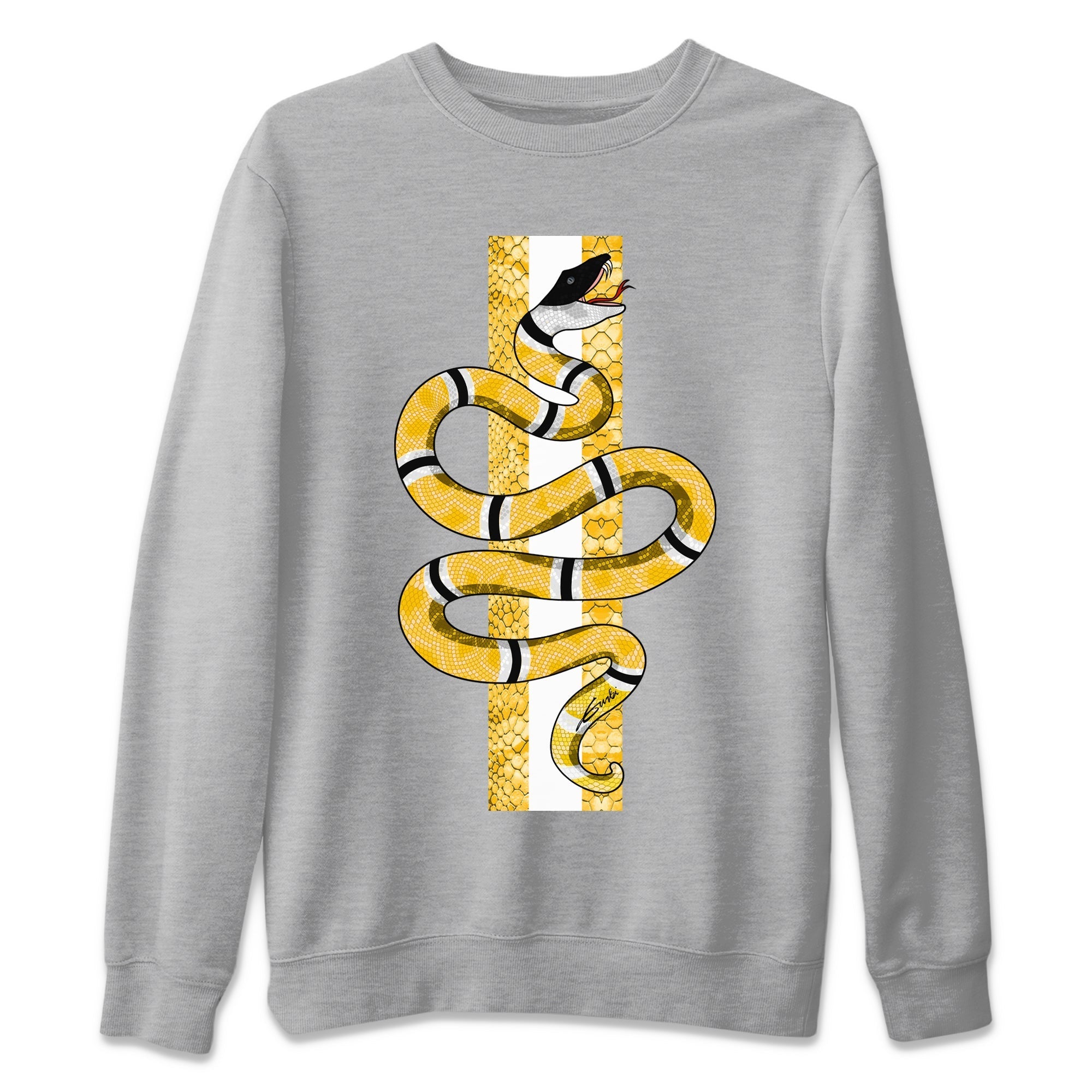 Snake Unisex Sweater – Air Jordan 11 Yellow Python, Sneakers Matching Sweater