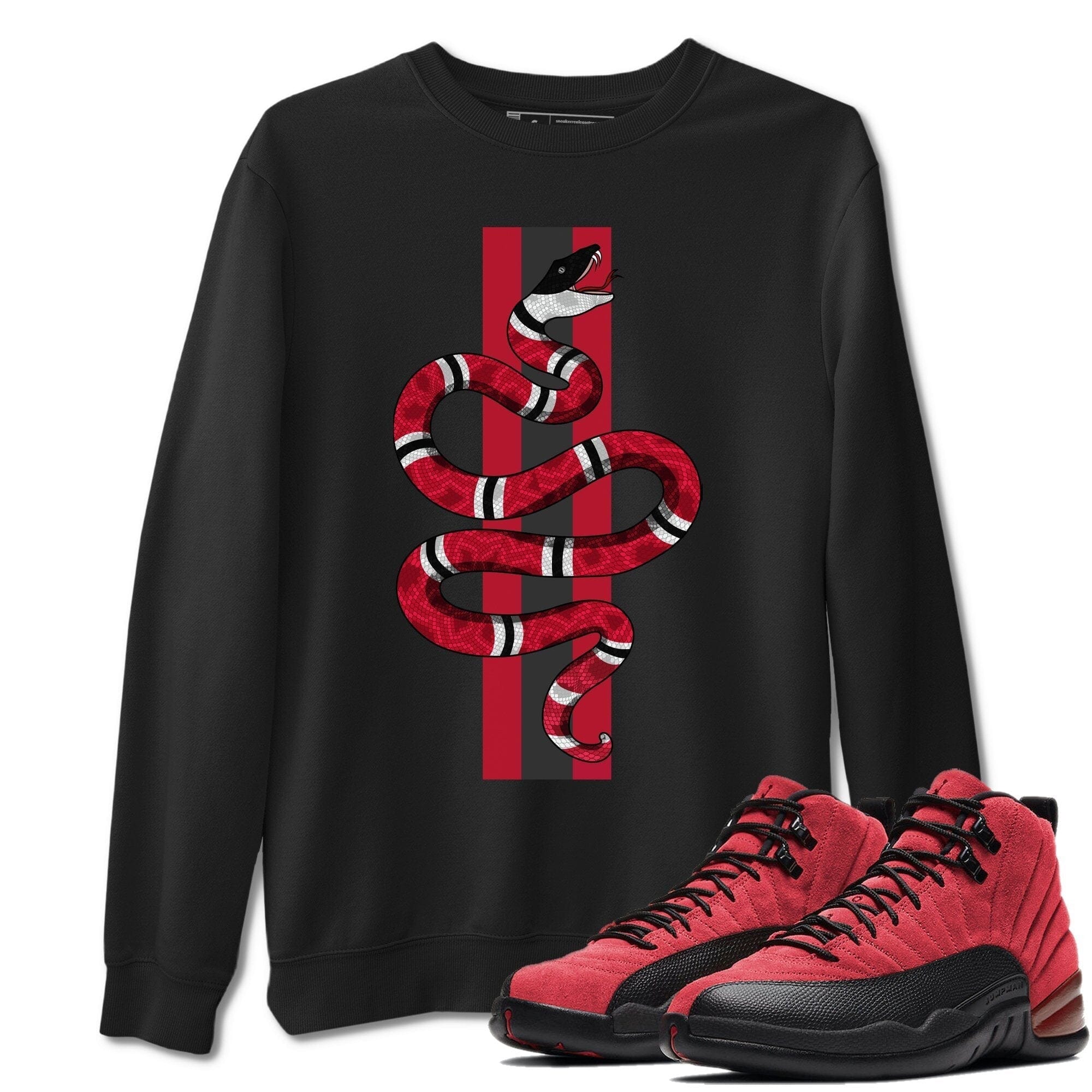Snake Unisex Sweater – Air Jordan 12 Reverse Flu Game, Sneakers Matching Sweater
