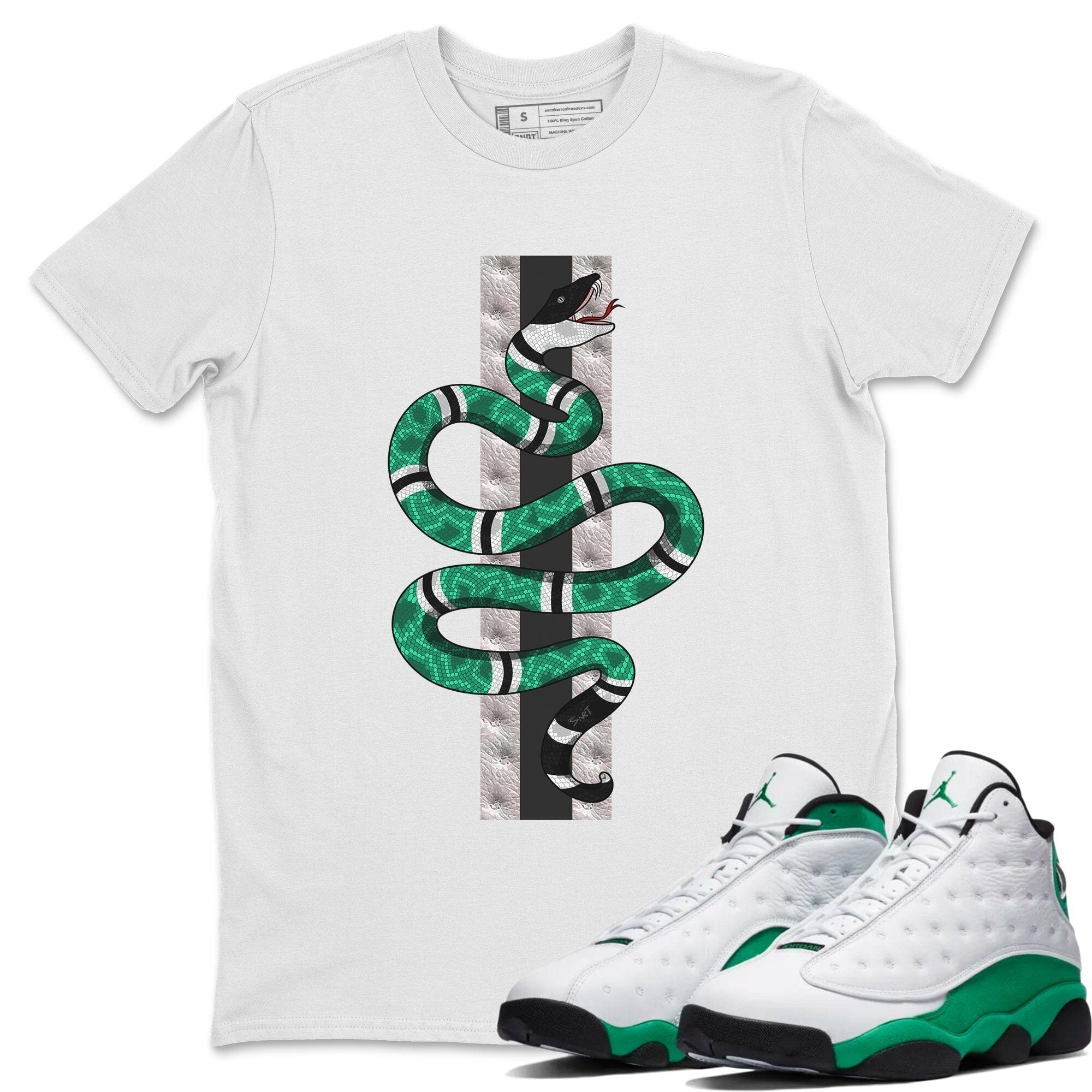Snake Unisex Sweater – Air Jordan 13 Lucky Green, Sneakers Matching Sweater