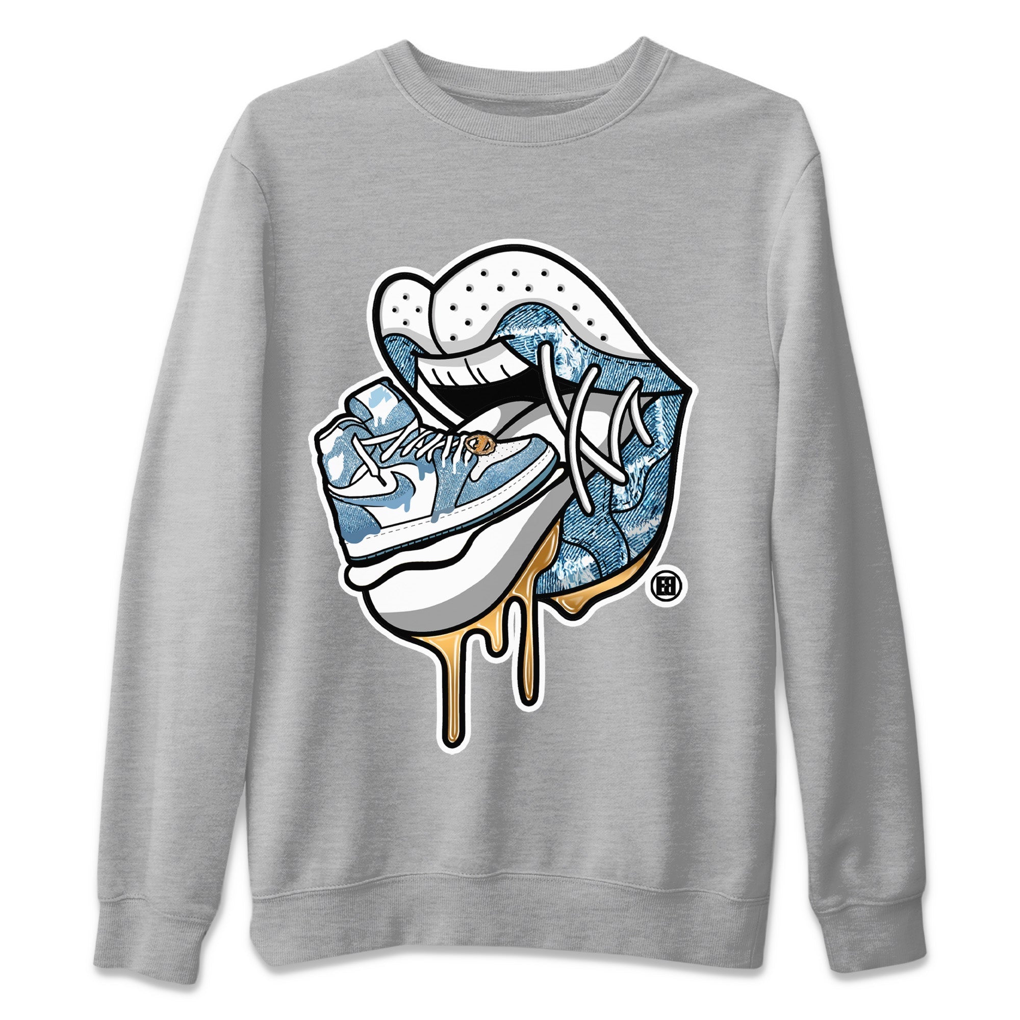 Sneaker Addiction 2 Unisex Sweater – Air Jordan 1 Denim, Sneakers Matching Sweater
