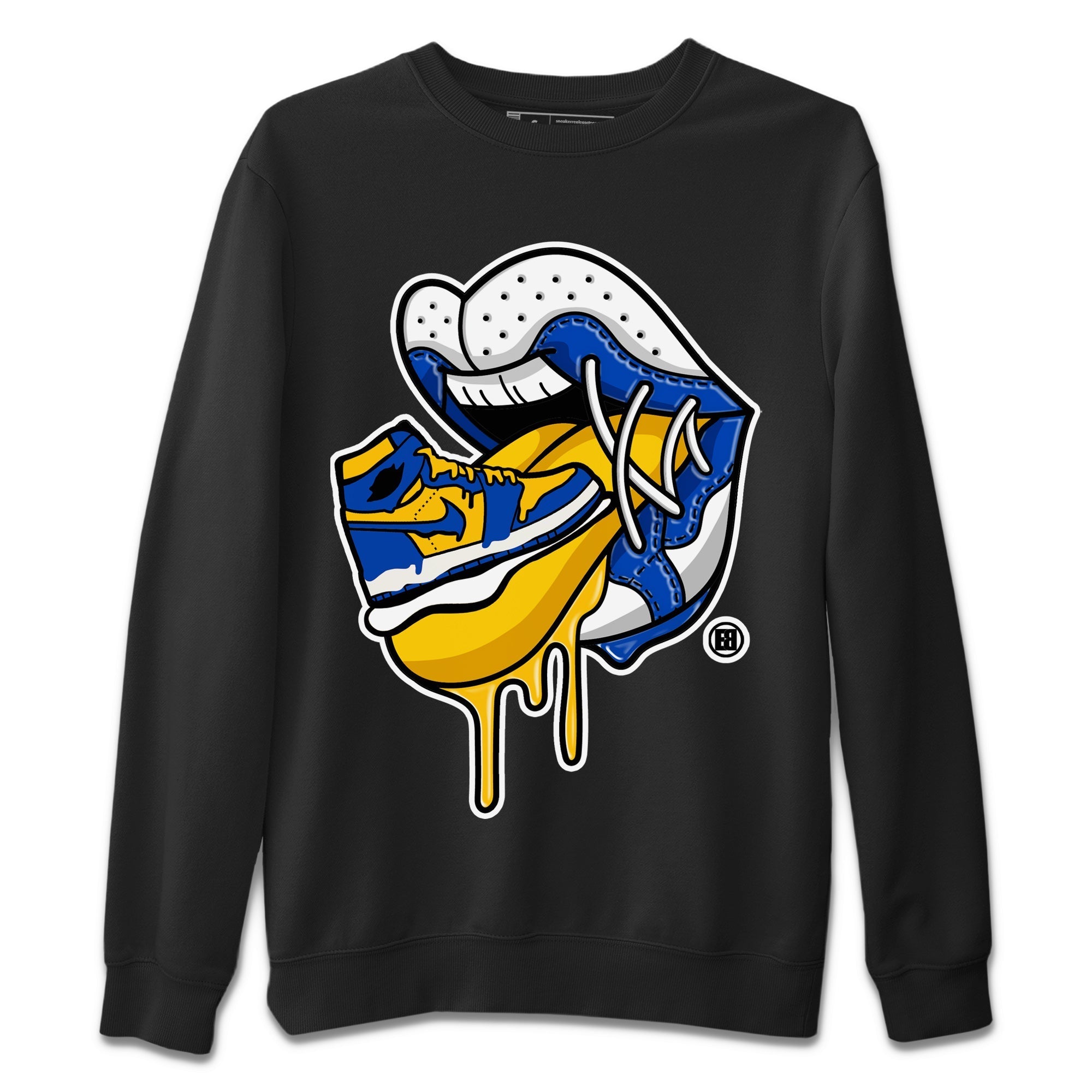 Sneaker Addiction 2 Unisex Sweater – Air Jordan 1 Game Royal Varsity Maize, Sneakers Matching Sweater
