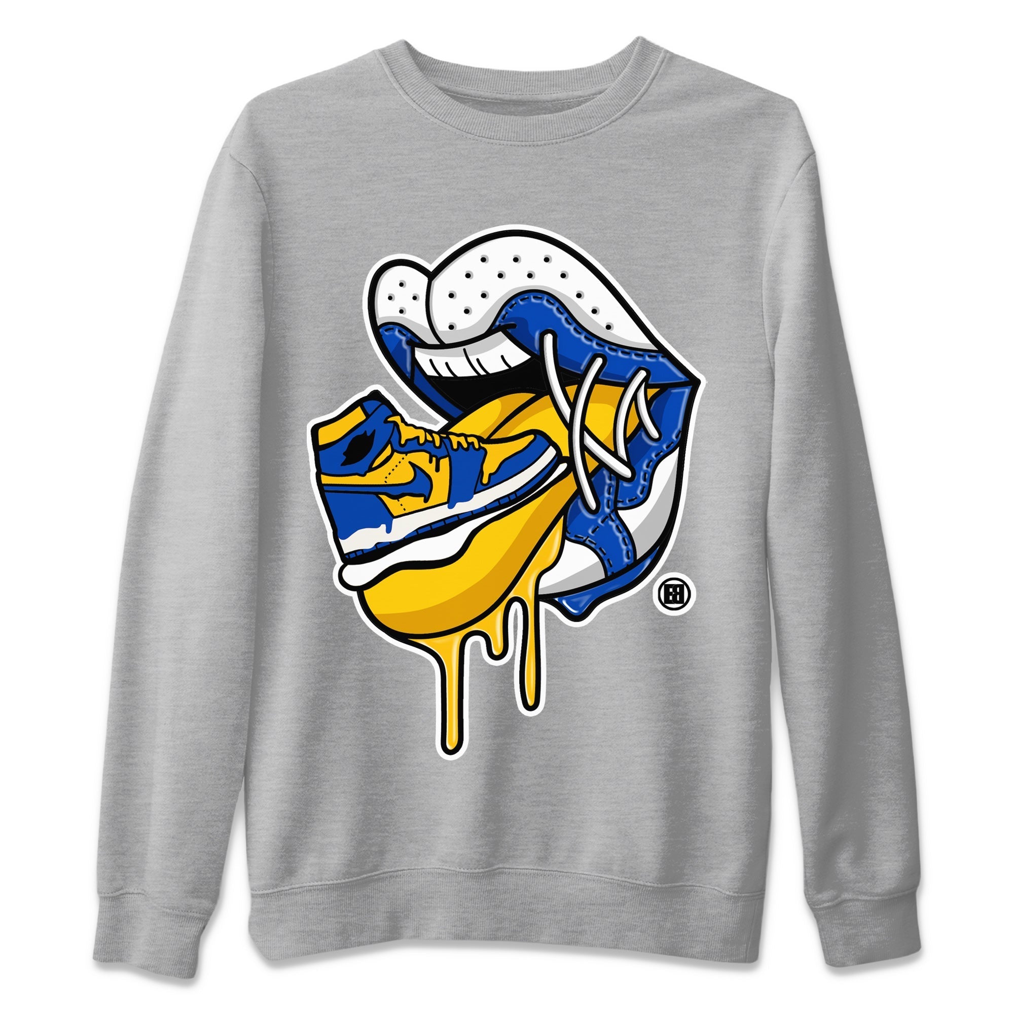 Sneaker Addiction 2 Unisex Sweater – Air Jordan 1 Game Royal Varsity Maize, Sneakers Matching Sweater