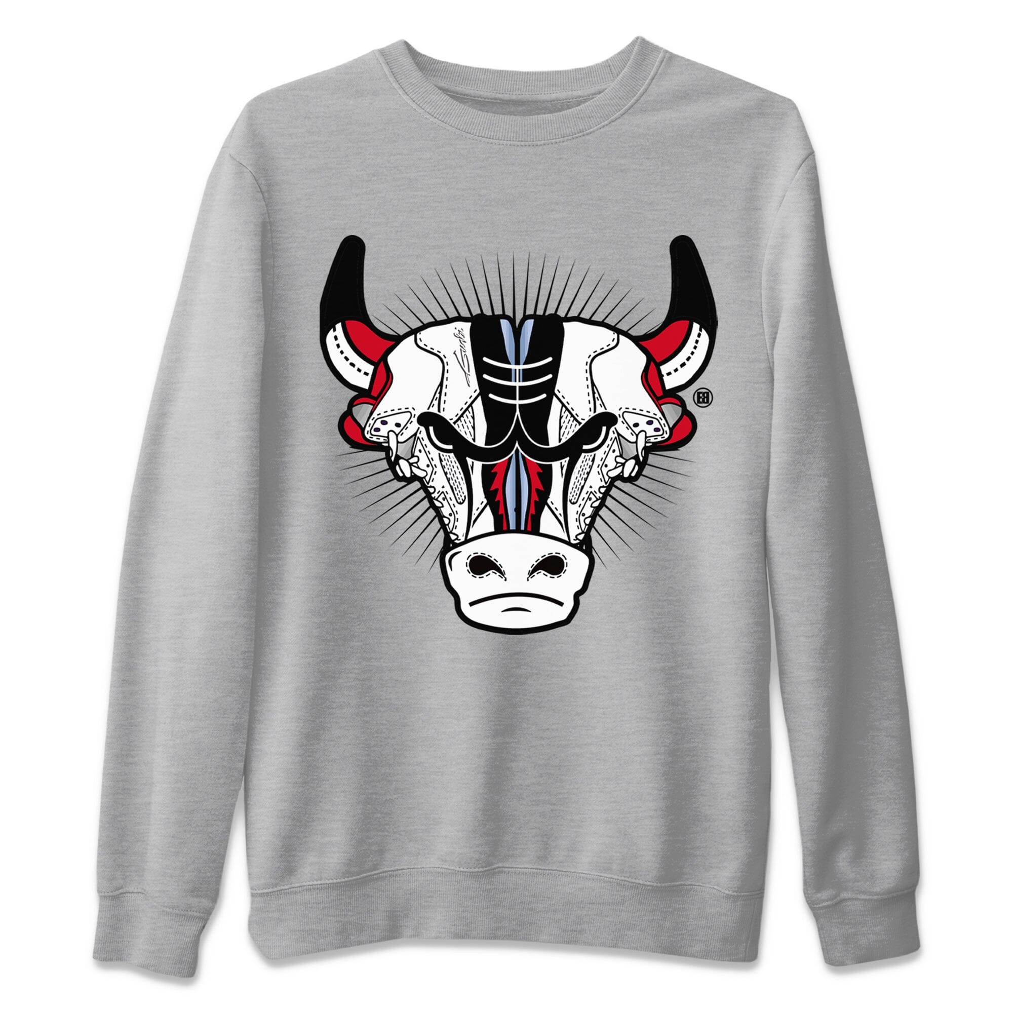 Sneaker Bull Head Unisex Sweater – Air Jordan 5 Fire Red, Sneakers Matching Sweater