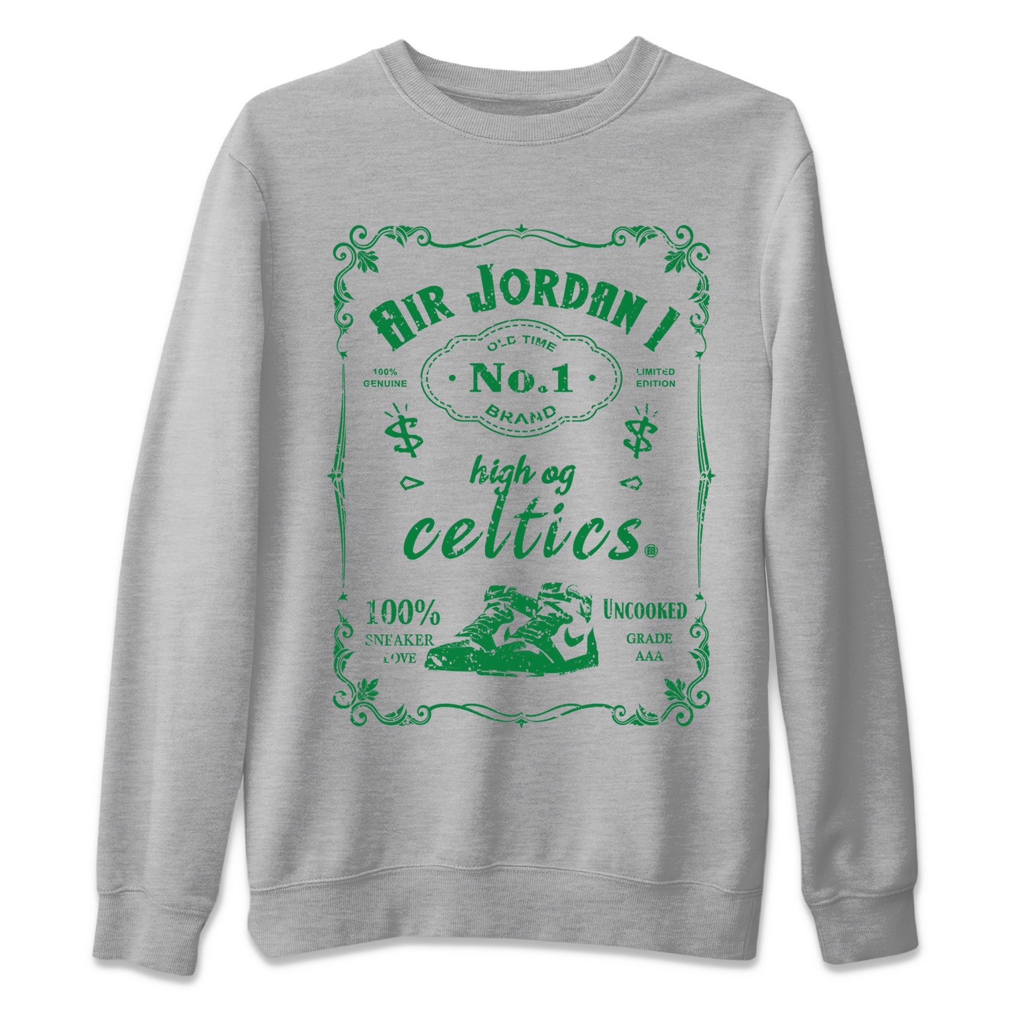 Sneaker Label Unisex Sweater – Air Jordan 1 Celtics, Sneakers Matching Sweater