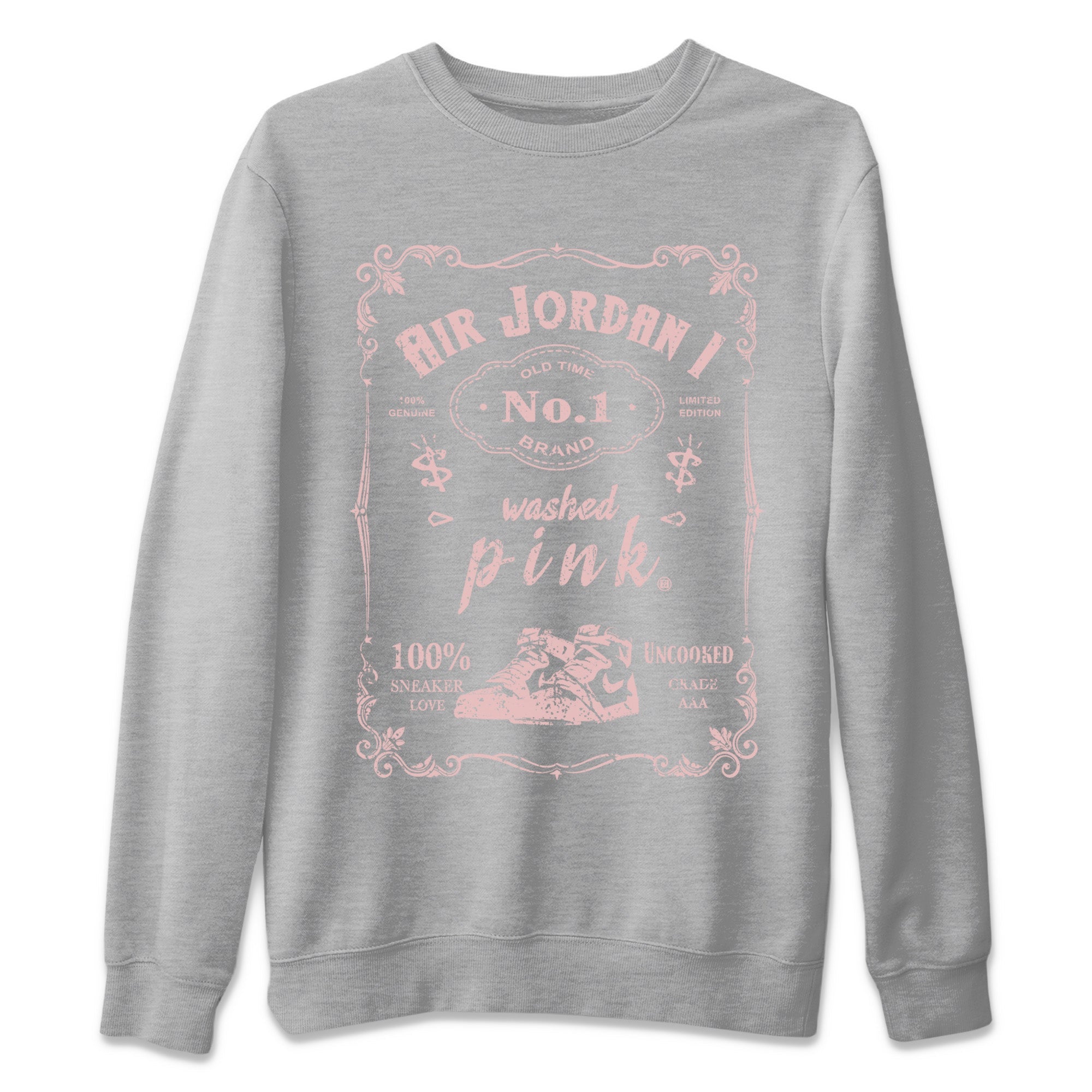 Sneaker Label Unisex Sweater – Air Jordan 1 Washed Pink, Sneakers Matching Sweater