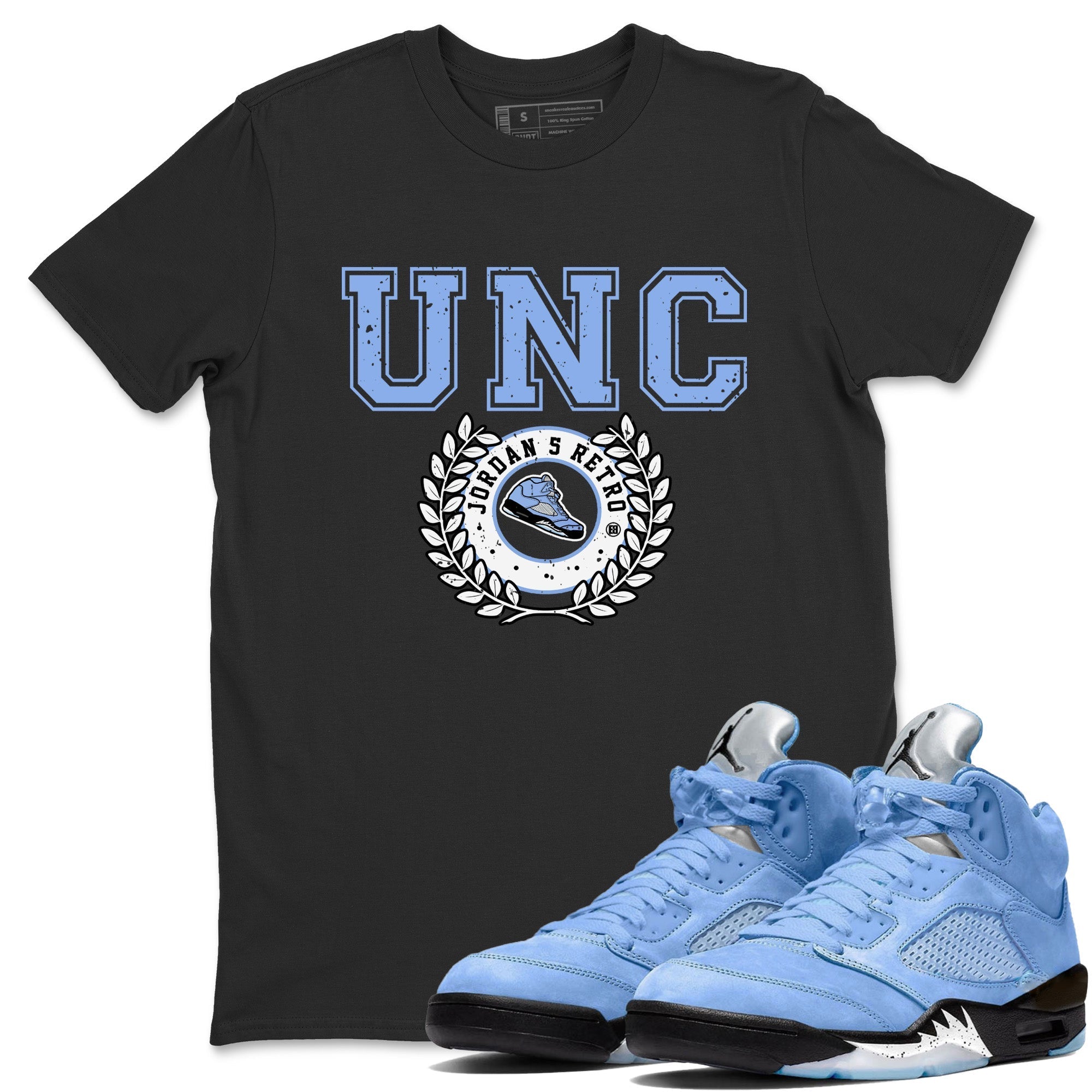 Sneaker Letter Unisex Tshirt – Air Jordan 5 UNC
