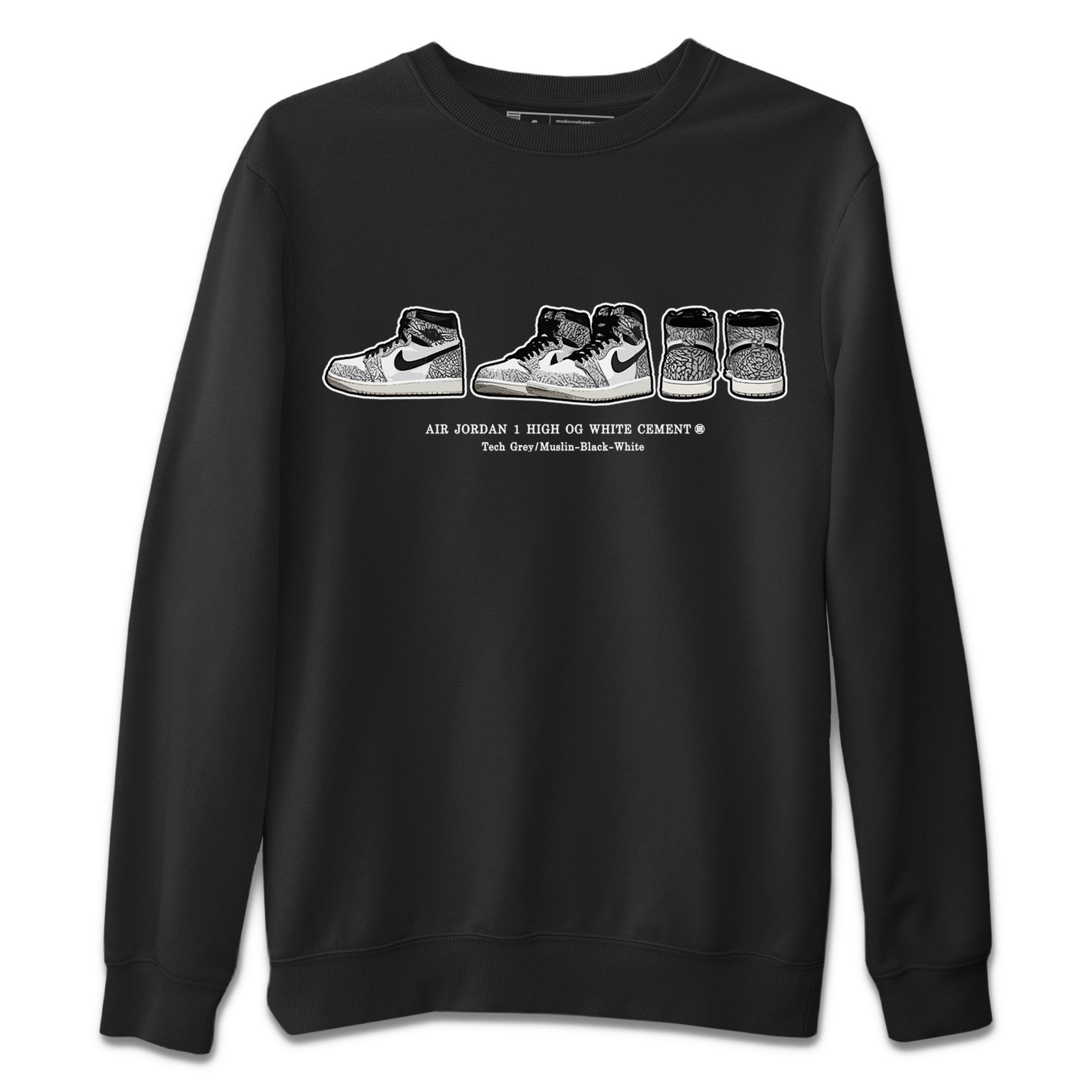 Sneaker Prelude Unisex Sweater – Air Jordan 1 White Cement, Sneakers Matching Sweater
