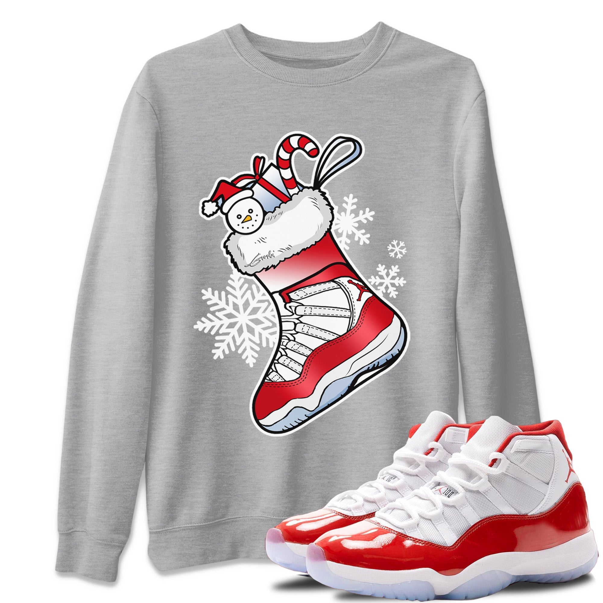 Sneaker Stocking Unisex Sweater – Air Jordan 11 Cherry, Sneakers Matching Sweater