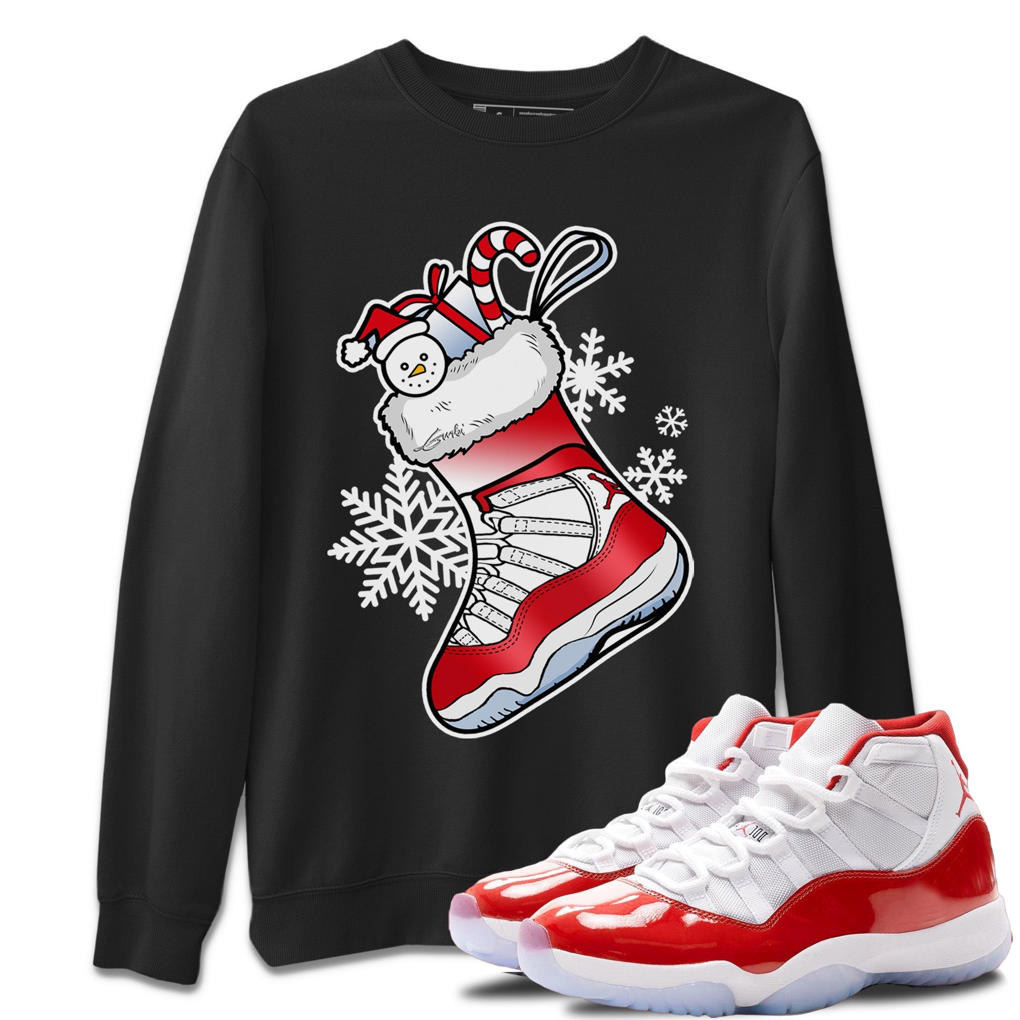 Sneaker Stocking Unisex Sweater – Air Jordan 11 Cherry, Sneakers Matching Sweater