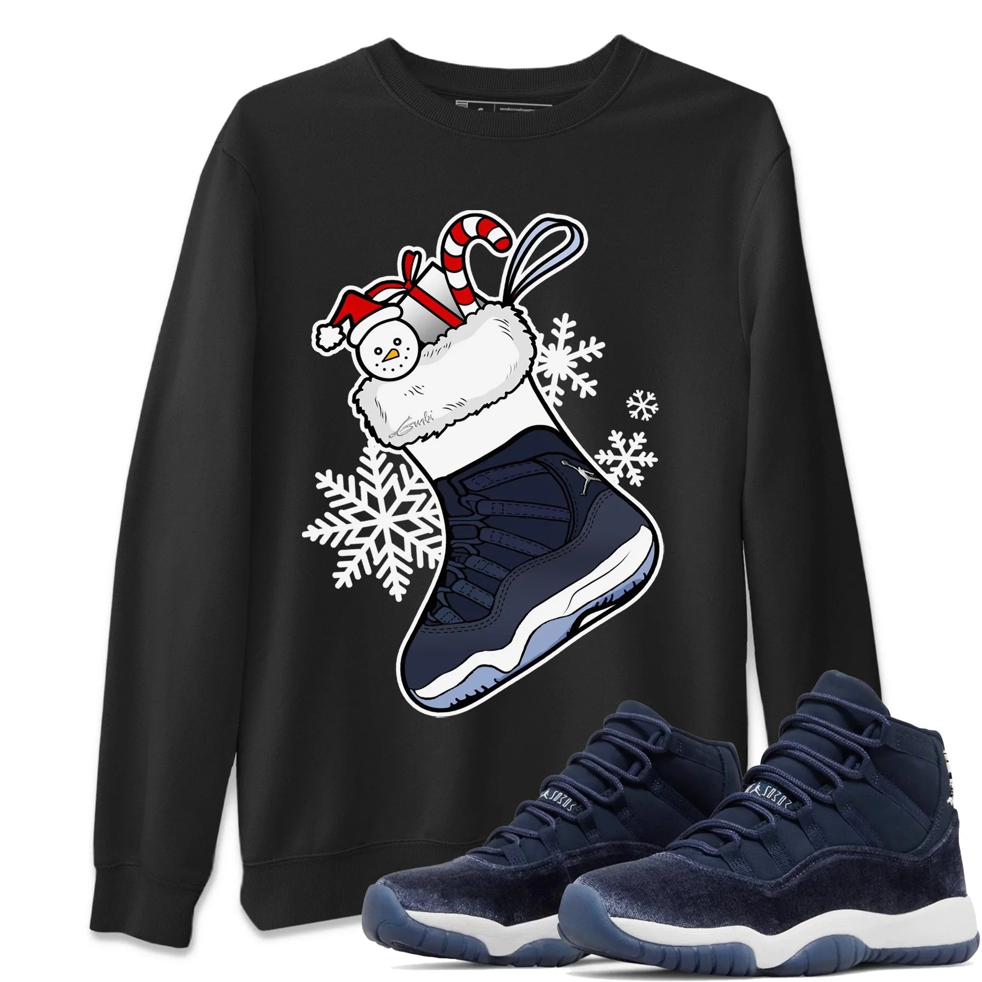 Sneaker Stocking Unisex Sweater – Air Jordan 11 Midnight Navy, Sneakers Matching Sweater