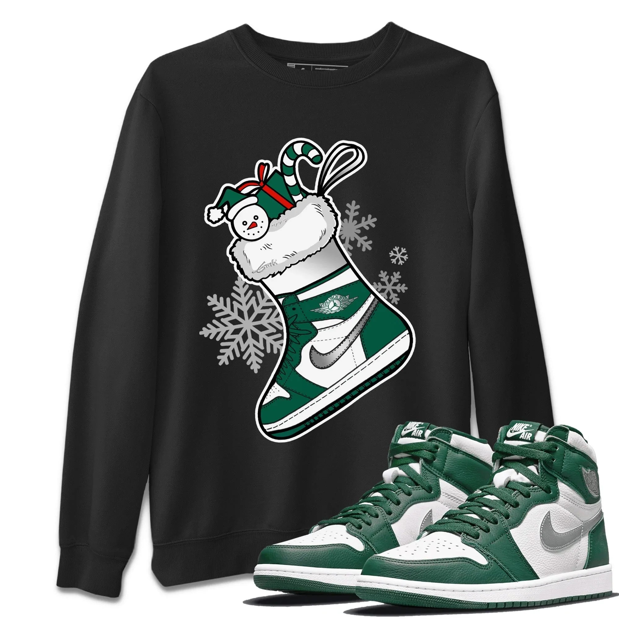 Sneaker Stocking Unisex Sweater – Air Jordan 1 Gorge Green, Sneakers Matching Sweater