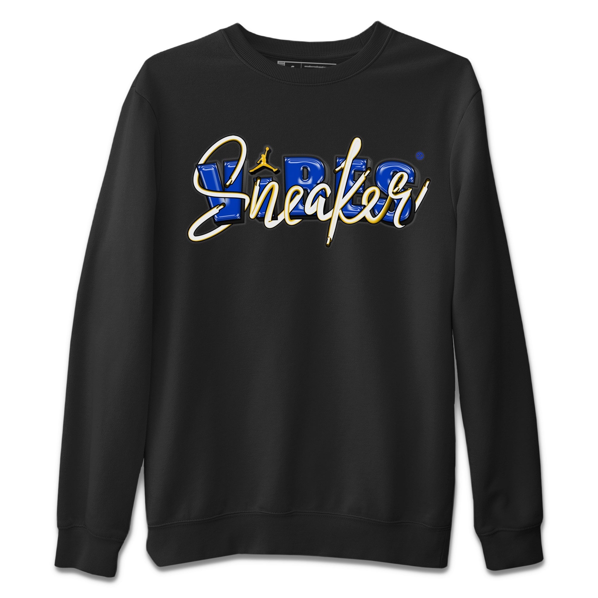 Sneaker Vibes Unisex Sweater – Air Jordan 1 Game Royal Varsity Maize, Sneakers Matching Sweater