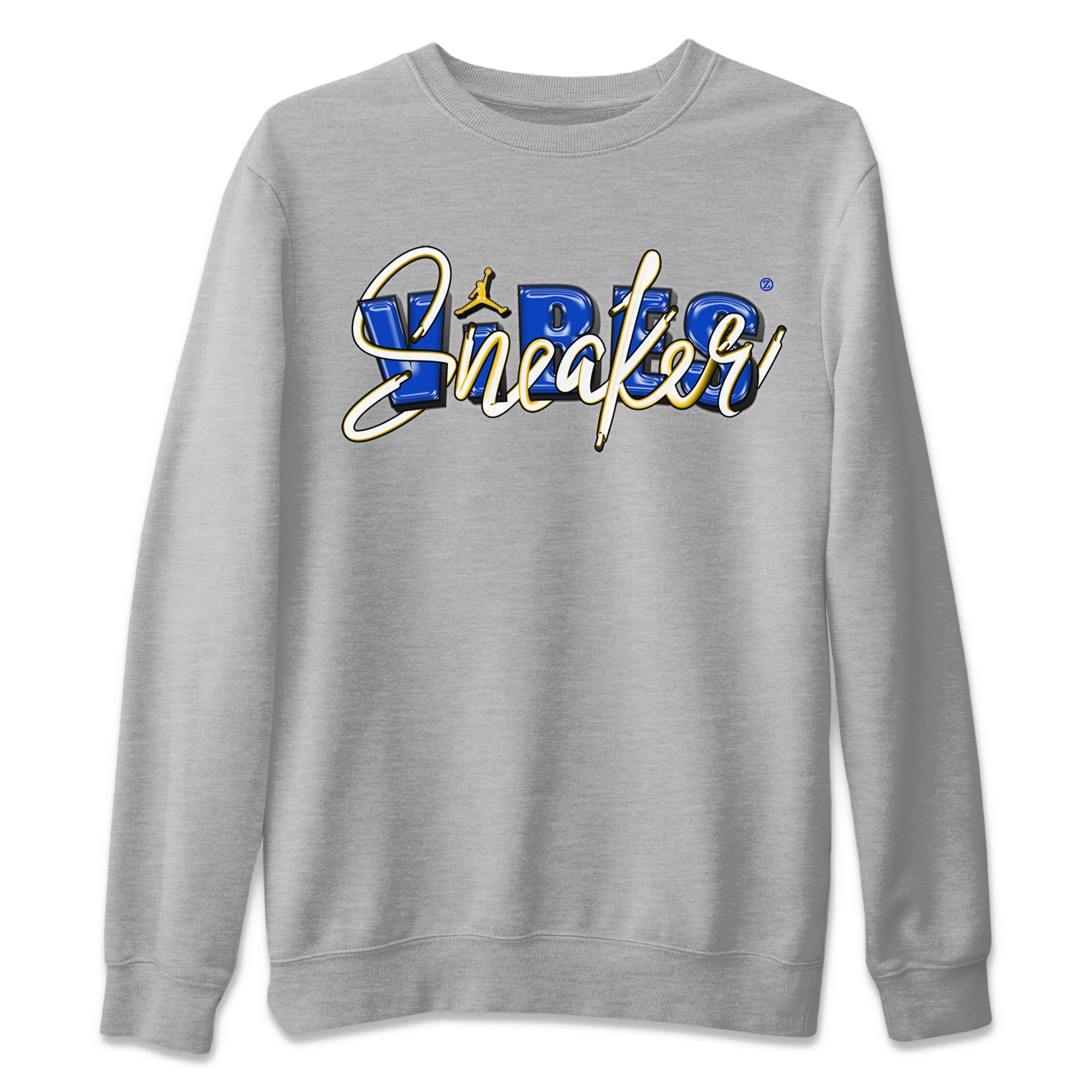 Sneaker Vibes Unisex Sweater – Air Jordan 1 Game Royal Varsity Maize, Sneakers Matching Sweater