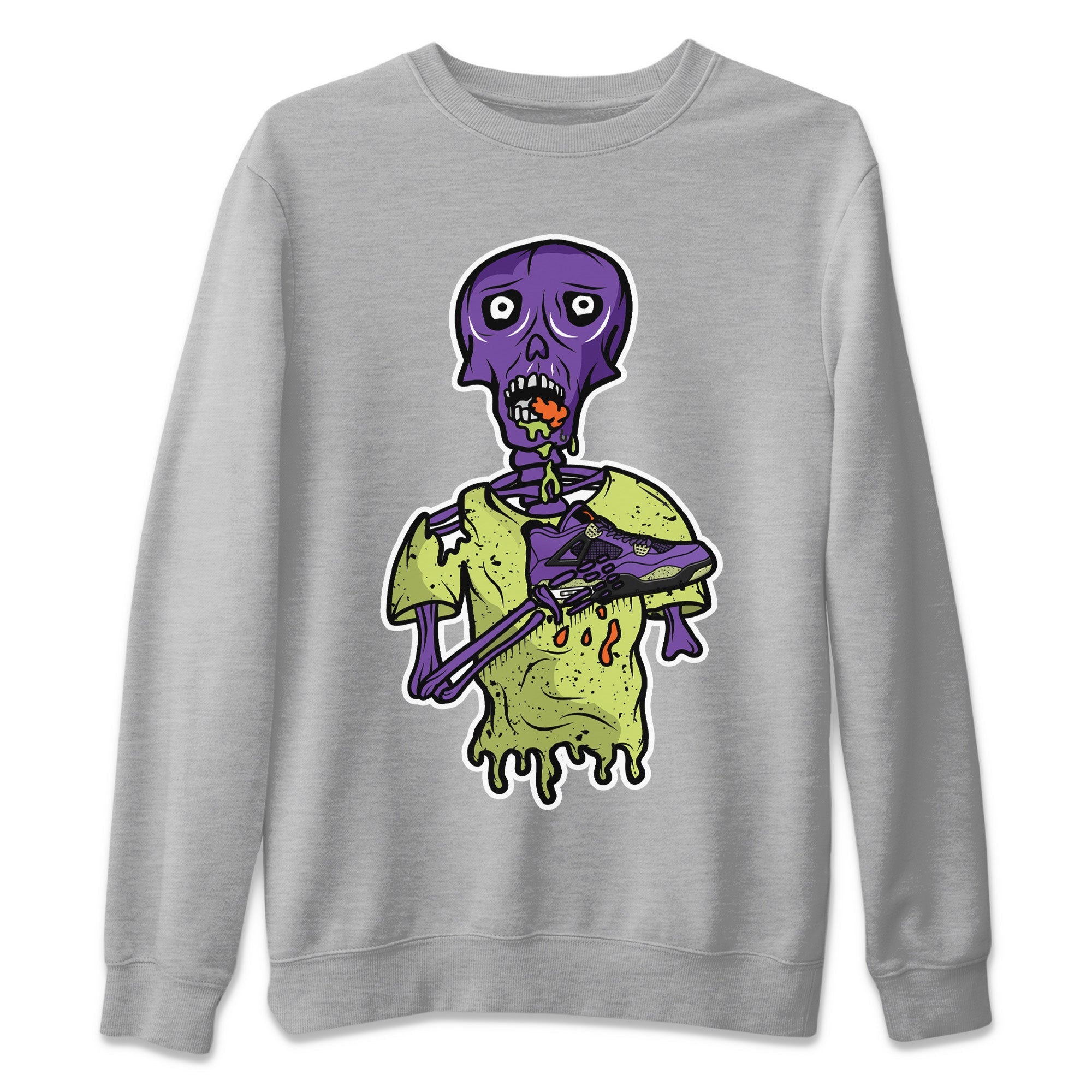Sneaker Zombie Unisex Sweater – Air Jordan 4 Canyon Purple, Sneakers Matching Sweater
