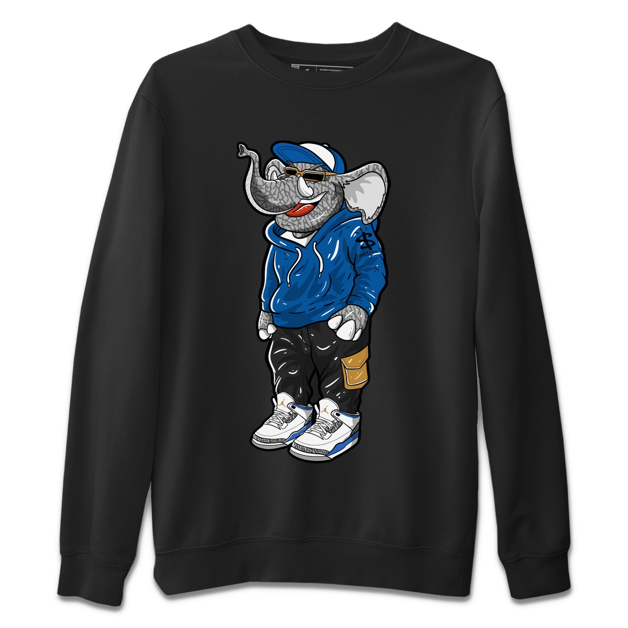 Sneakerhead Elephant Unisex Sweater – Air Jordan 3 Wizards, Sneakers Matching Sweater